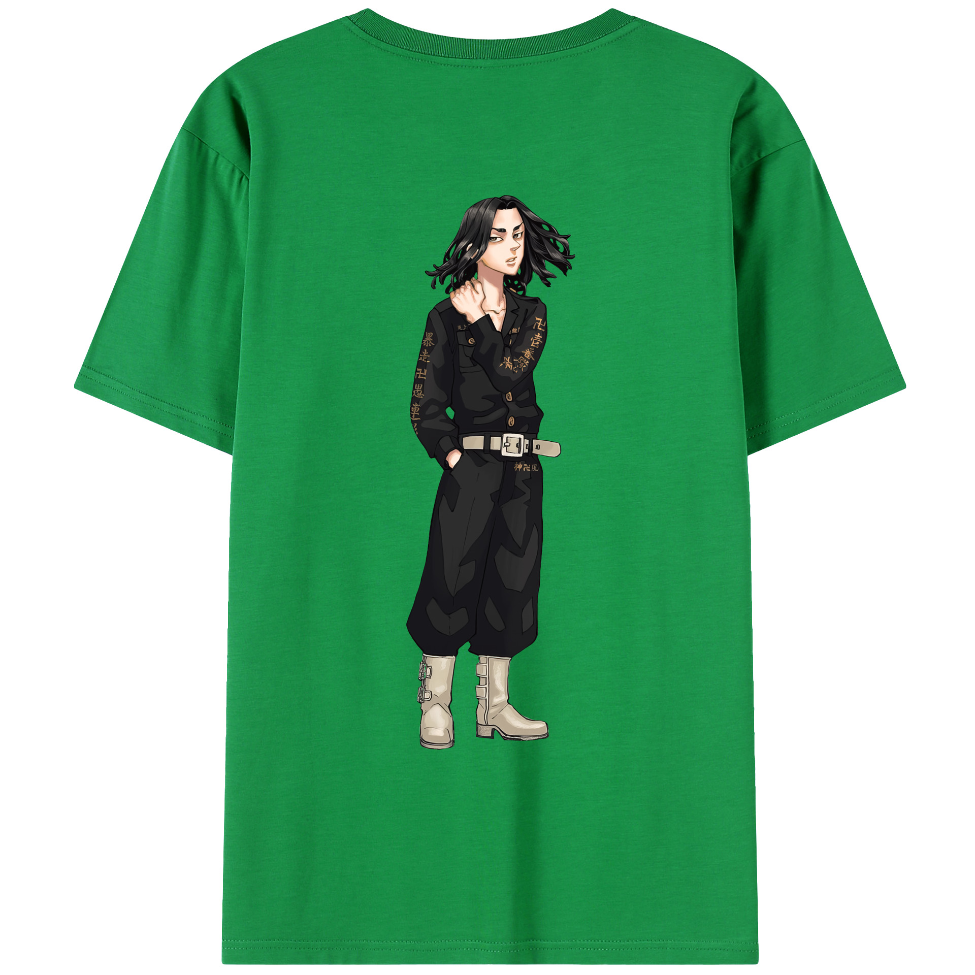 （画像用） 東京リベンジャーズ Tokyo Revengers 綿100％ メンズ半袖Tシャツ（バックプリント） 通気性
