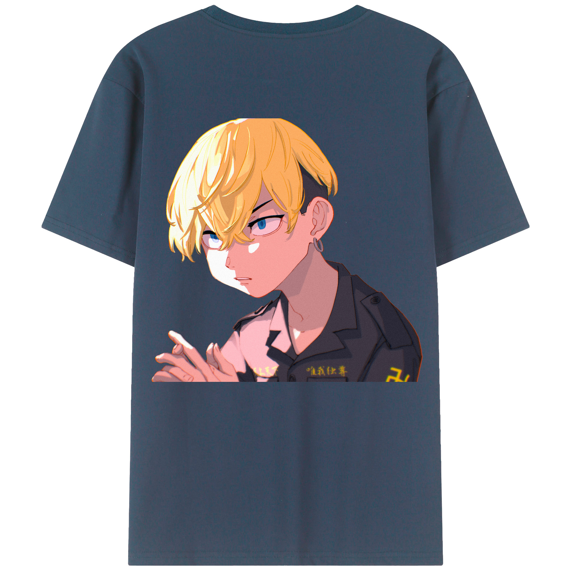 （画像用） 東京リベンジャーズ Tokyo Revengers 綿100％ メンズ半袖Tシャツ（バックプリント） 通気性