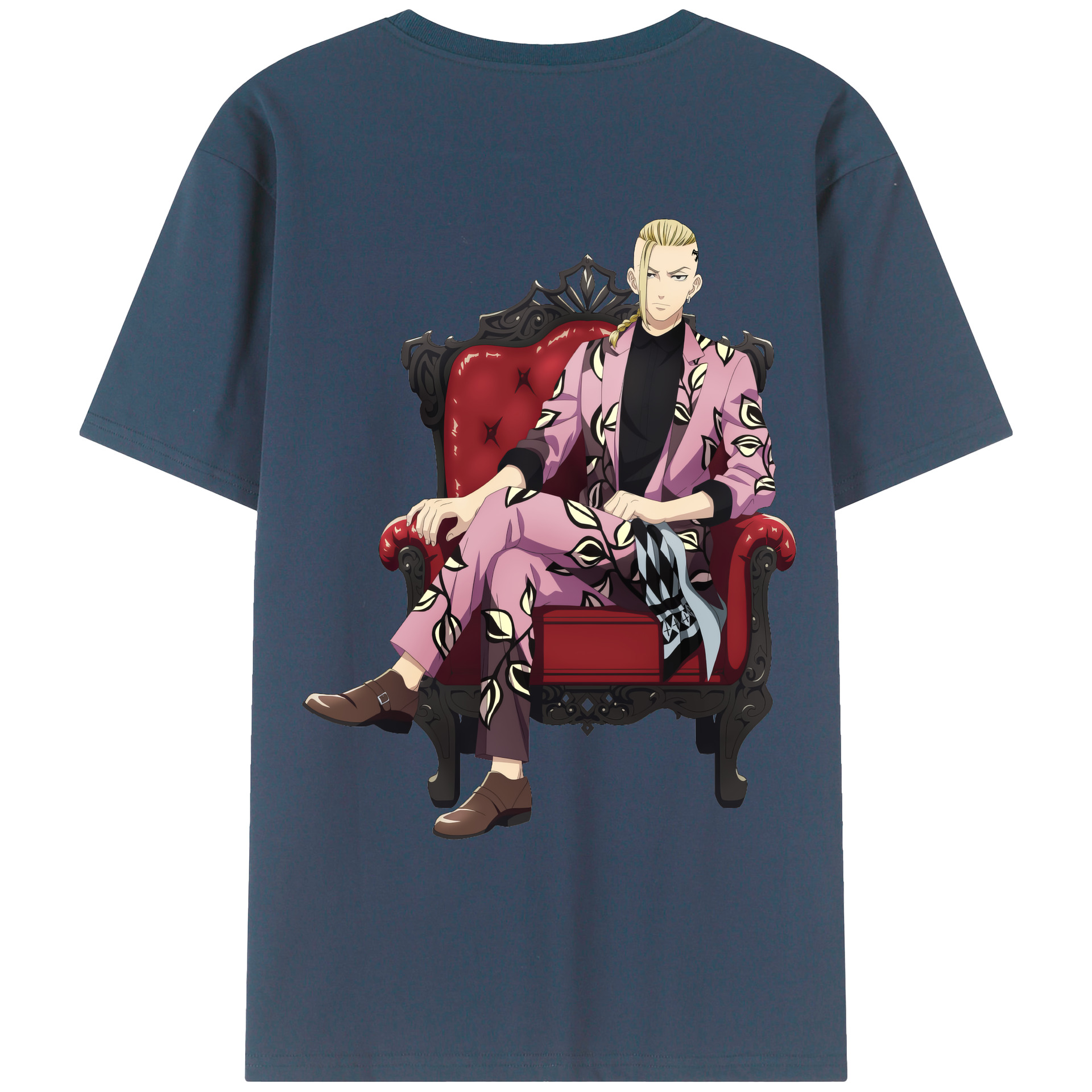 （画像用） 東京リベンジャーズ Tokyo Revengers 綿100％ メンズ半袖Tシャツ（バックプリント） 通気性