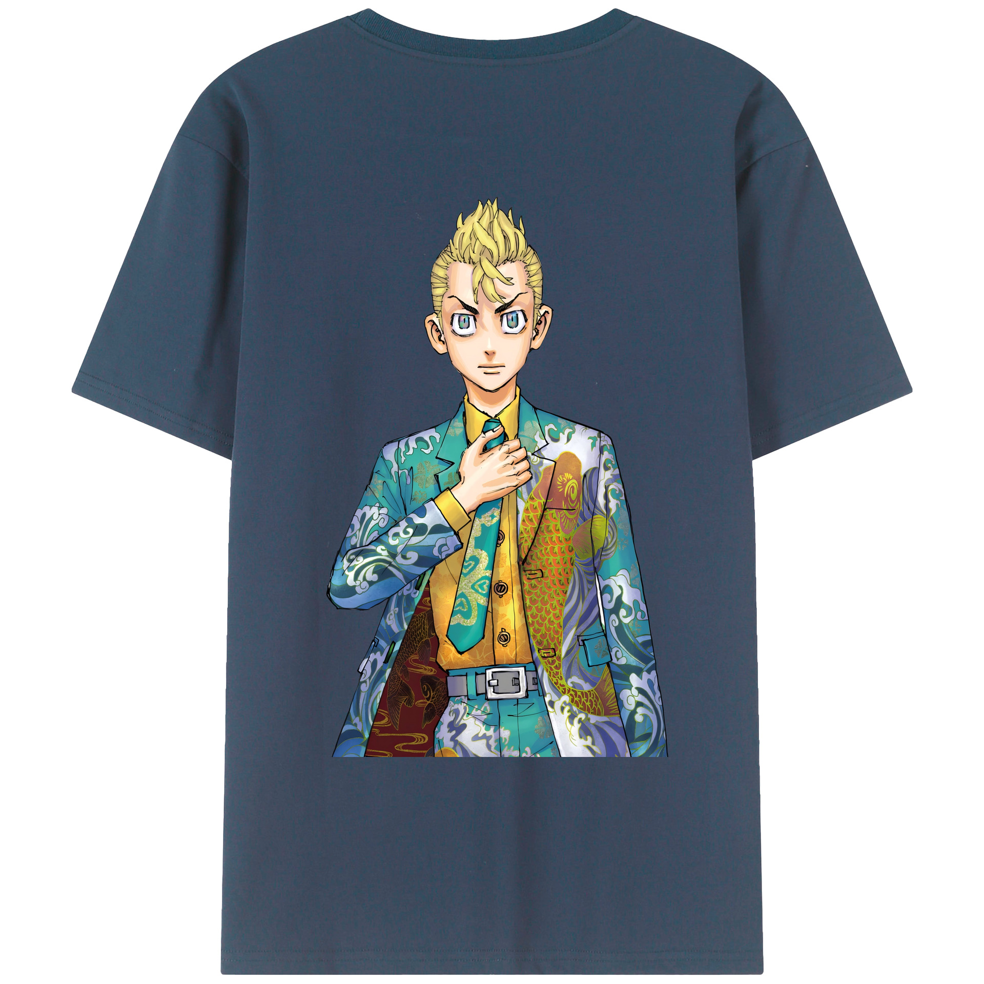 （画像用） 東京リベンジャーズ Tokyo Revengers 綿100％ メンズ半袖Tシャツ（バックプリント） 通気性