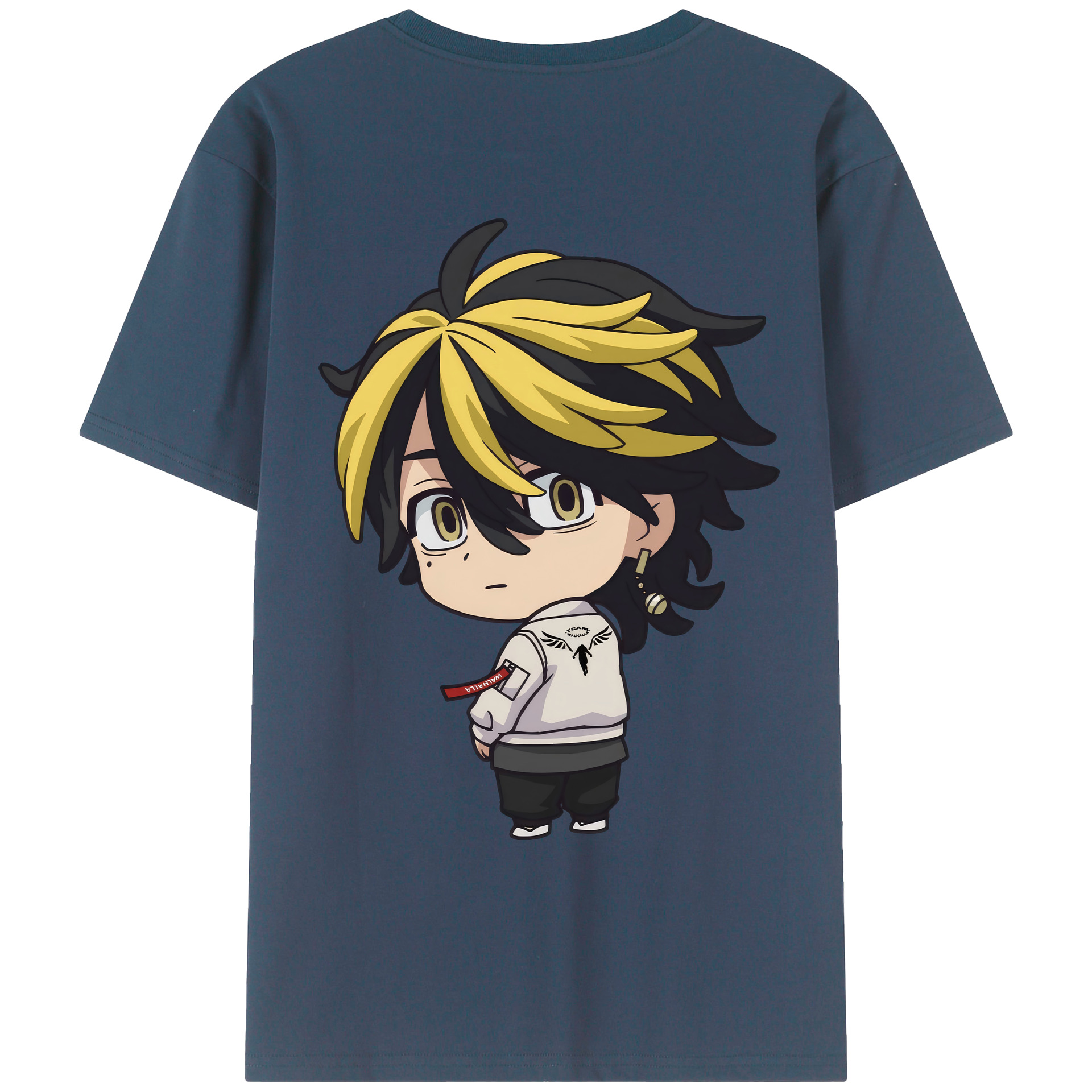 （画像用） 東京リベンジャーズ Tokyo Revengers 綿100％ メンズ半袖Tシャツ（バックプリント） 通気性