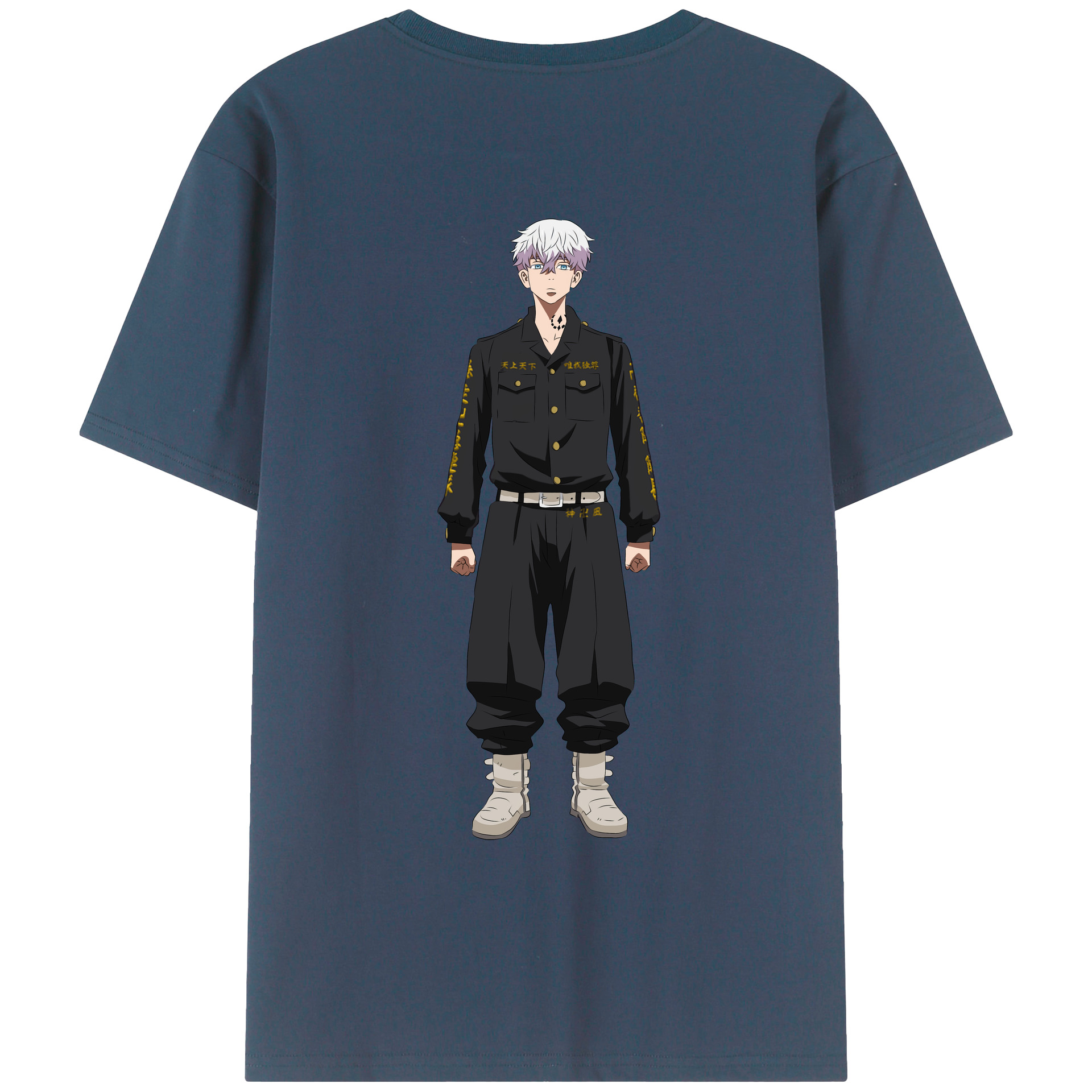 （画像用） 東京リベンジャーズ Tokyo Revengers 綿100％ メンズ半袖Tシャツ（バックプリント） 通気性