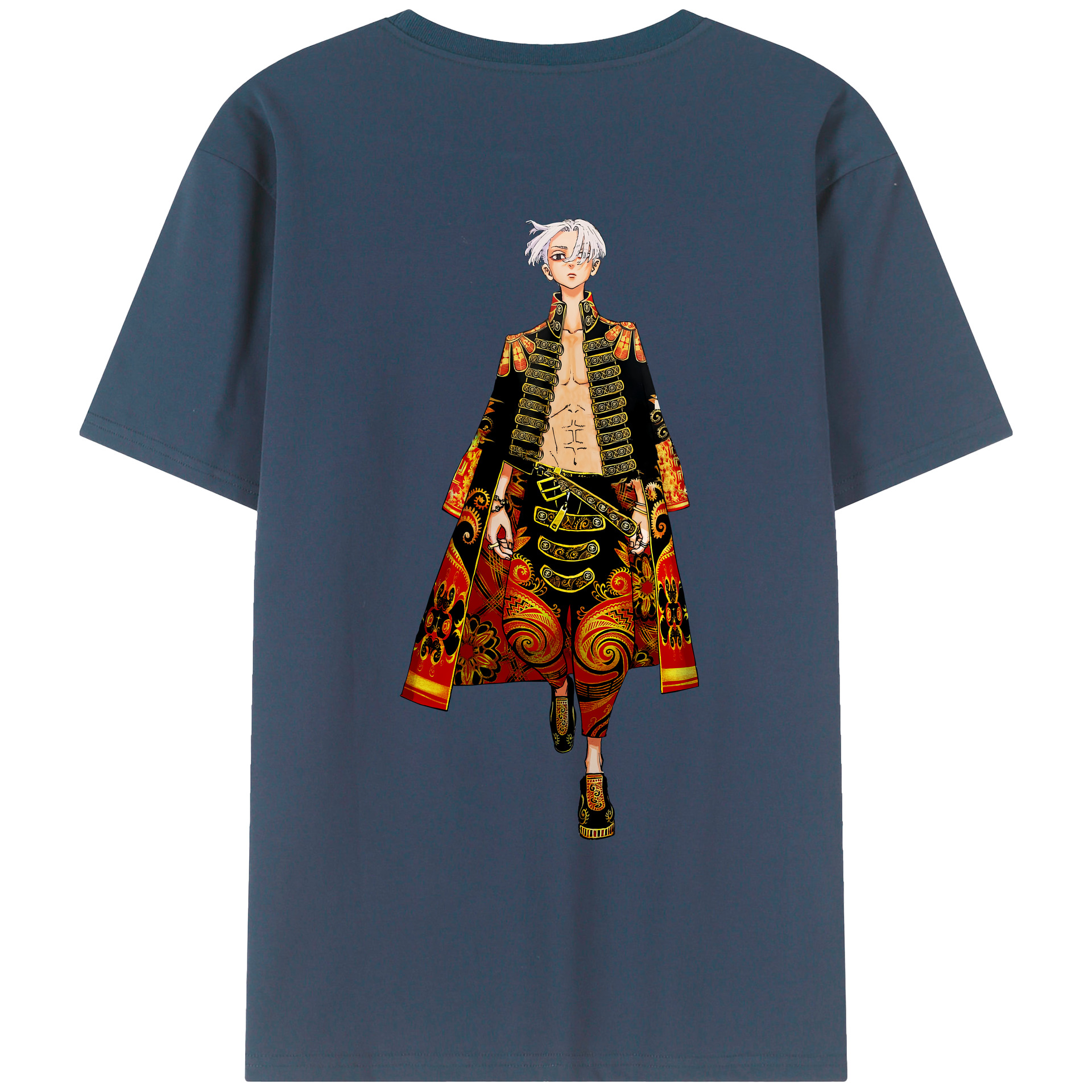 （画像用） 東京リベンジャーズ Tokyo Revengers 綿100％ メンズ半袖Tシャツ（バックプリント） 通気性