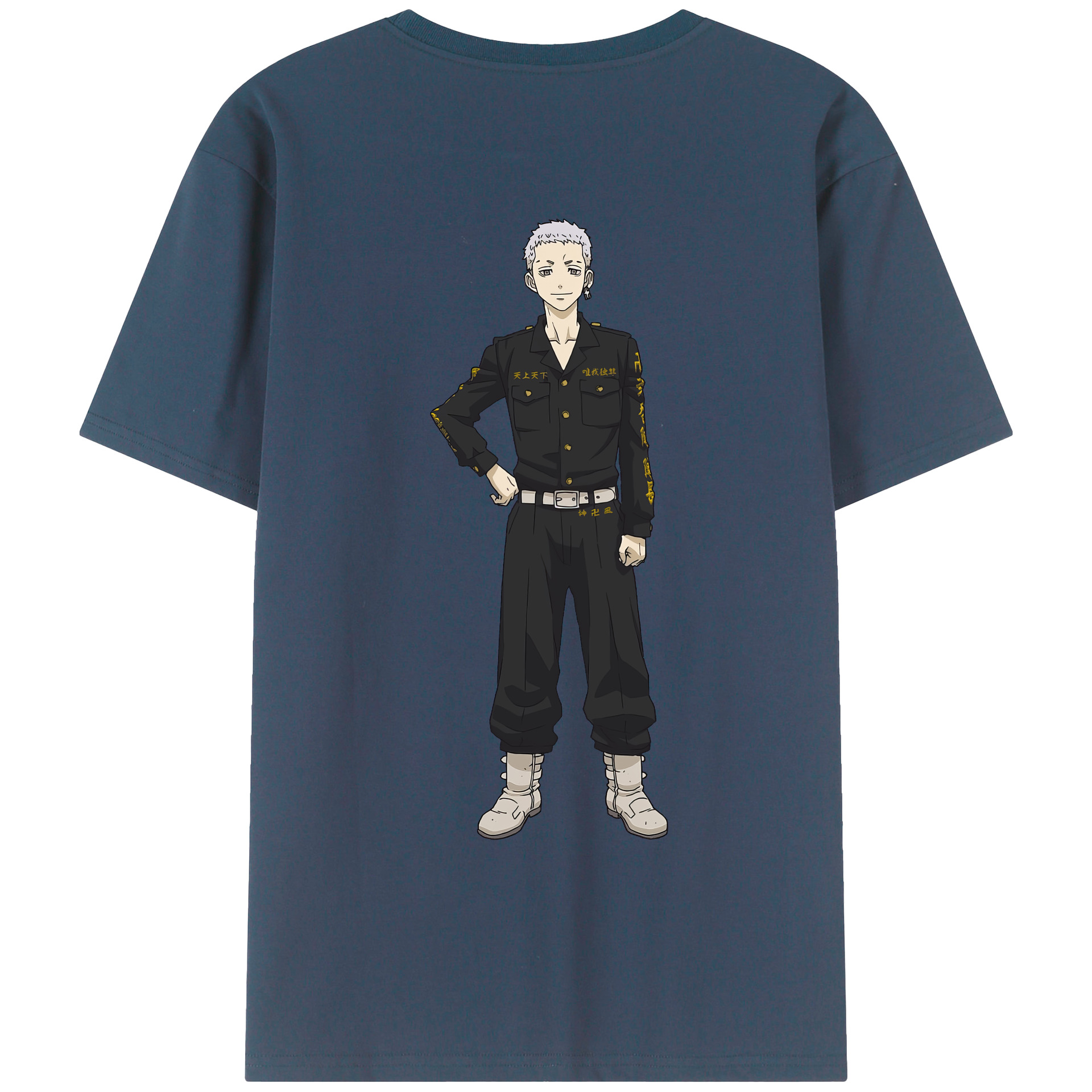 （画像用） 東京リベンジャーズ Tokyo Revengers 綿100％ メンズ半袖Tシャツ（バックプリント） 通気性