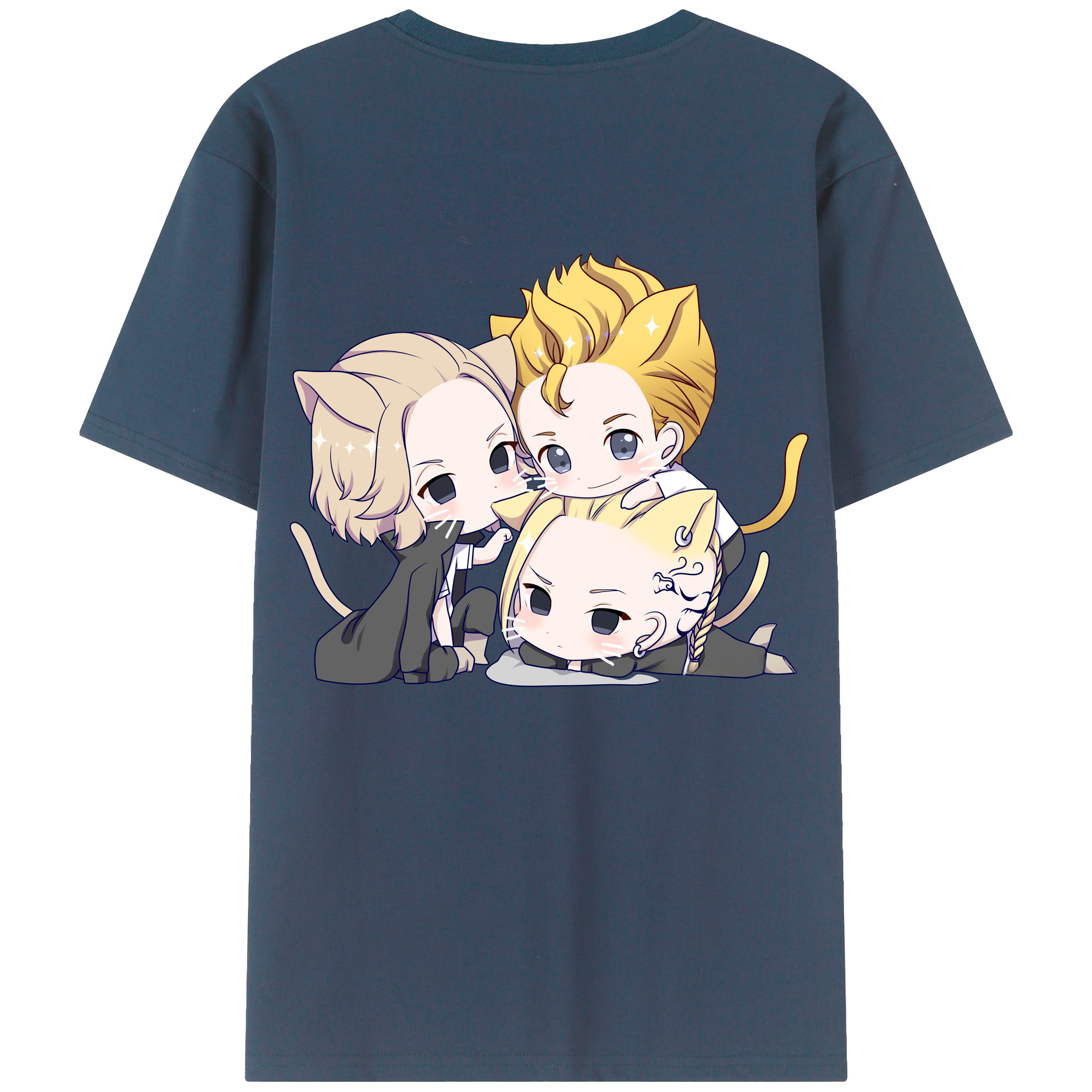 （画像用） 東京リベンジャーズ Tokyo Revengers 綿100％ メンズ半袖Tシャツ（バックプリント） 通気性