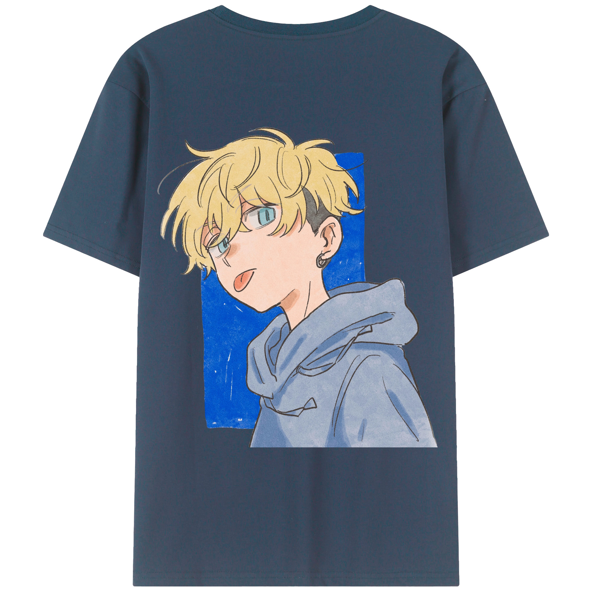 （画像用） 東京リベンジャーズ Tokyo Revengers 綿100％ メンズ半袖Tシャツ（バックプリント） 通気性