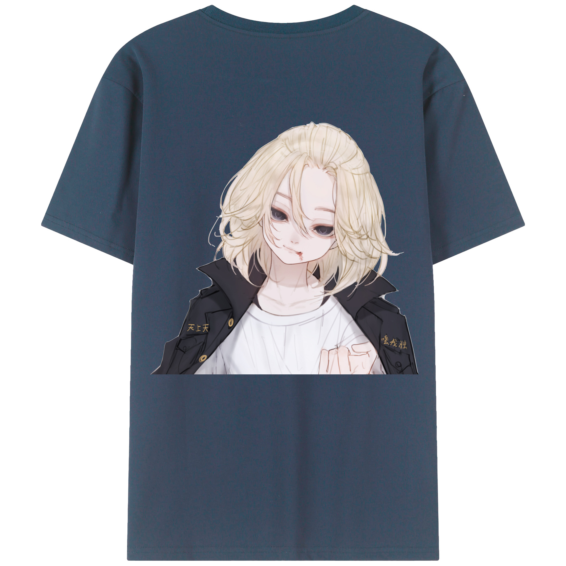 （画像用） 東京リベンジャーズ Tokyo Revengers 綿100％ メンズ半袖Tシャツ（バックプリント） 通気性