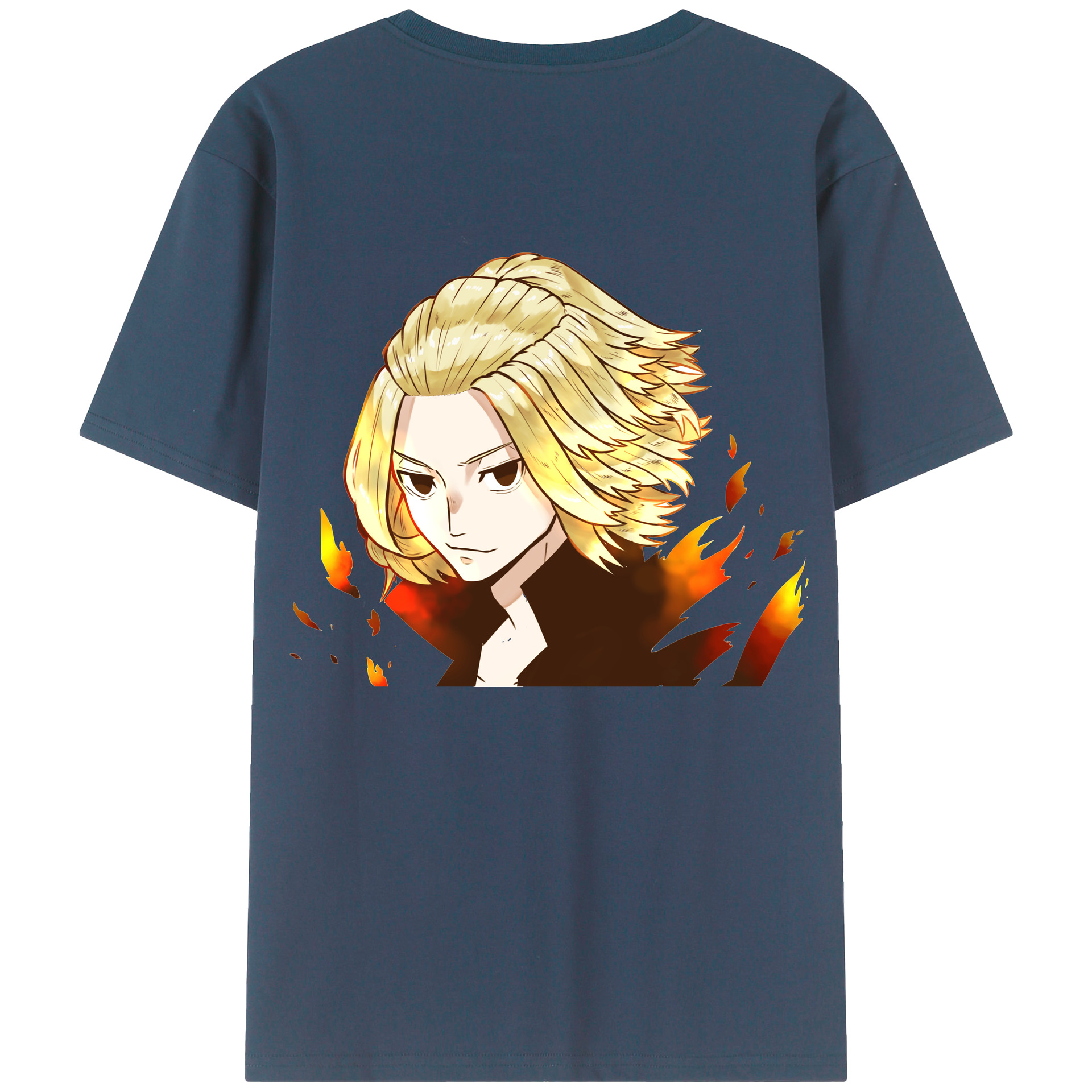 （画像用） 東京リベンジャーズ Tokyo Revengers 綿100％ メンズ半袖Tシャツ（バックプリント） 通気性