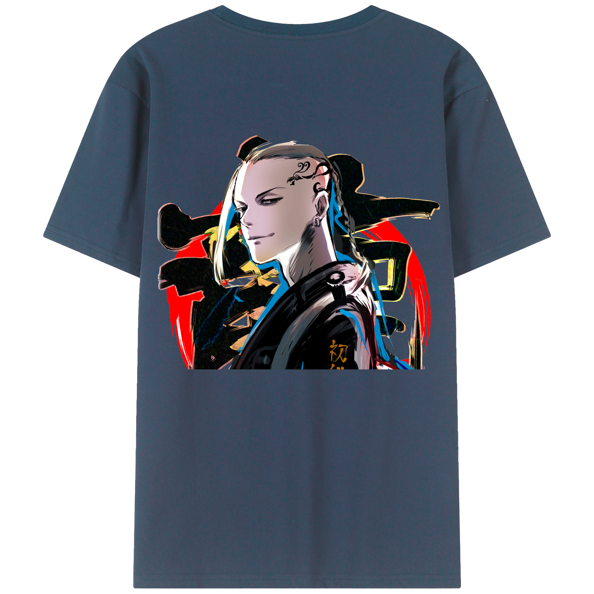 （画像用） 東京リベンジャーズ Tokyo Revengers 綿100％ メンズ半袖Tシャツ（バックプリント） 通気性