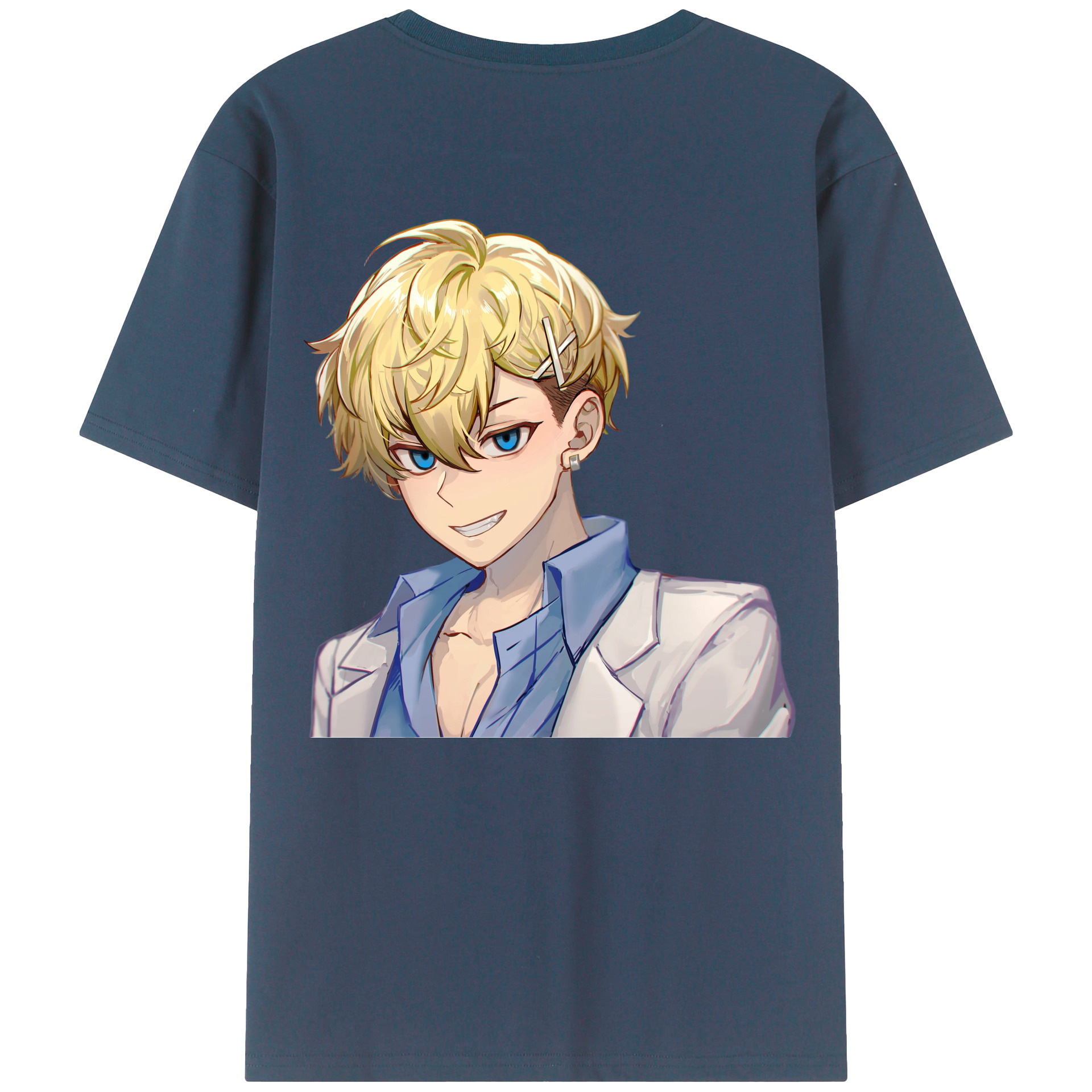（画像用） 東京リベンジャーズ Tokyo Revengers 綿100％ メンズ半袖Tシャツ（バックプリント） 通気性