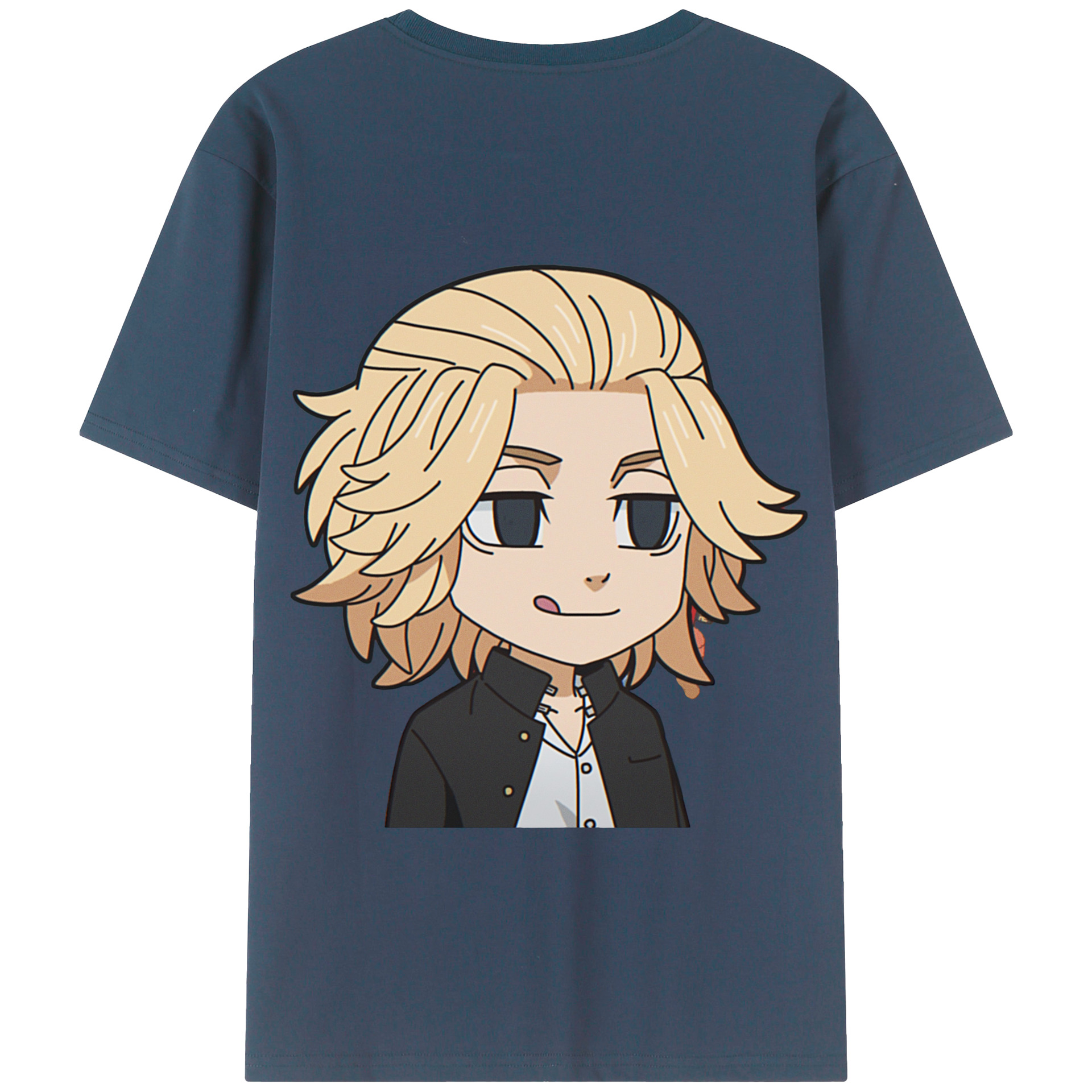 （画像用） 東京リベンジャーズ Tokyo Revengers 綿100％ メンズ半袖Tシャツ（バックプリント） 通気性