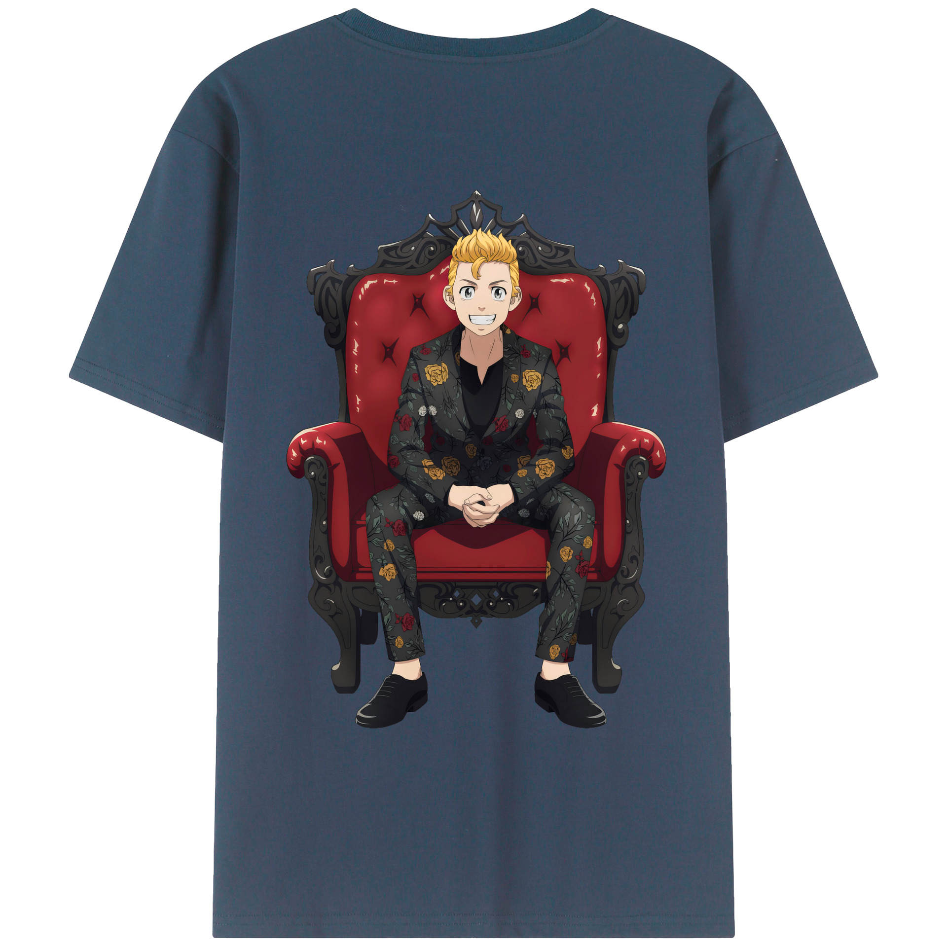 （画像用） 東京リベンジャーズ Tokyo Revengers 綿100％ メンズ半袖Tシャツ（バックプリント） 通気性
