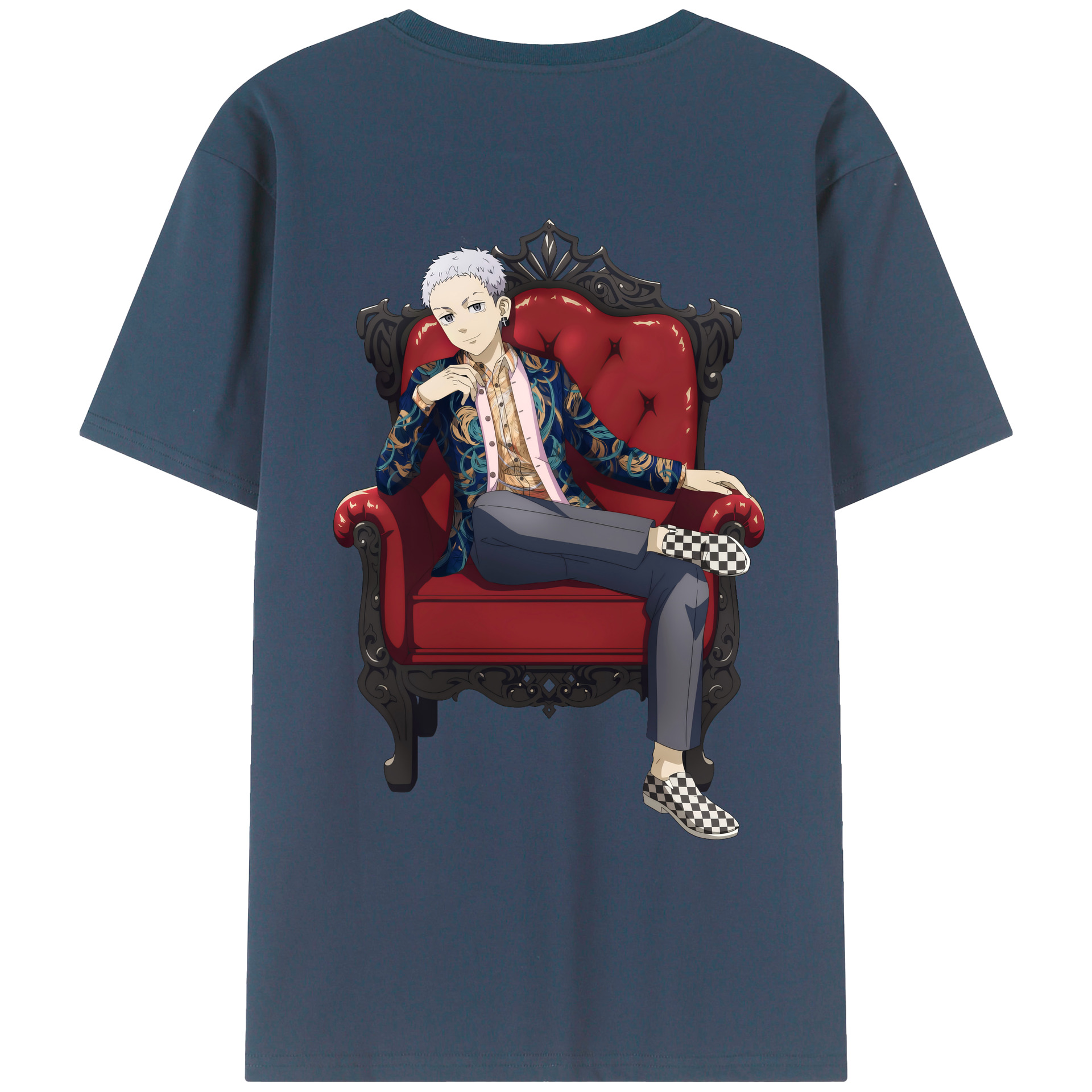（画像用） 東京リベンジャーズ Tokyo Revengers 綿100％ メンズ半袖Tシャツ（バックプリント） 通気性