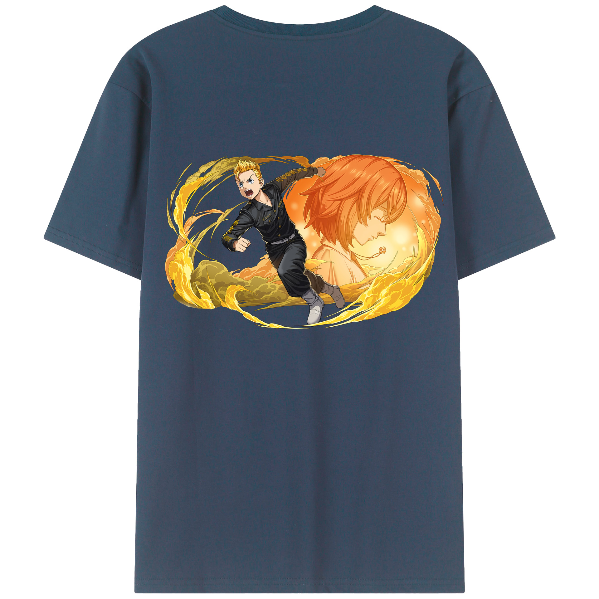 （画像用） 東京リベンジャーズ Tokyo Revengers 綿100％ メンズ半袖Tシャツ（バックプリント） 通気性