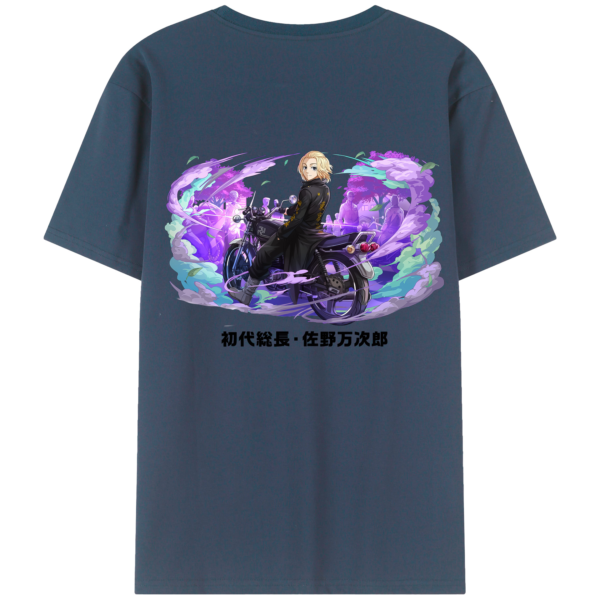 （画像用） 東京リベンジャーズ Tokyo Revengers 綿100％ メンズ半袖Tシャツ（バックプリント） 通気性