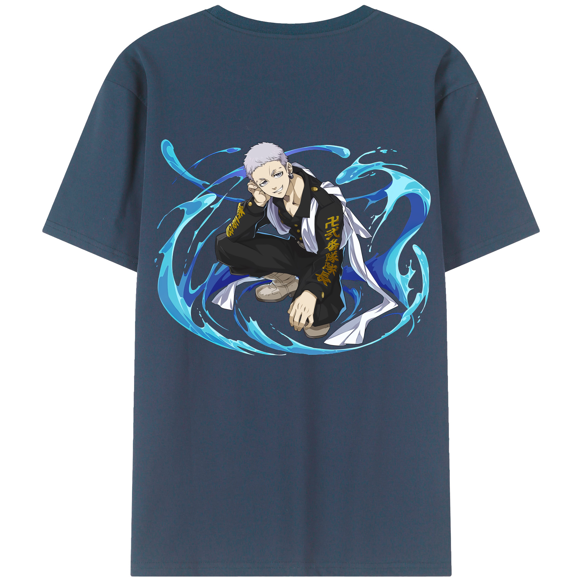 （画像用） 東京リベンジャーズ Tokyo Revengers 綿100％ メンズ半袖Tシャツ（バックプリント） 通気性