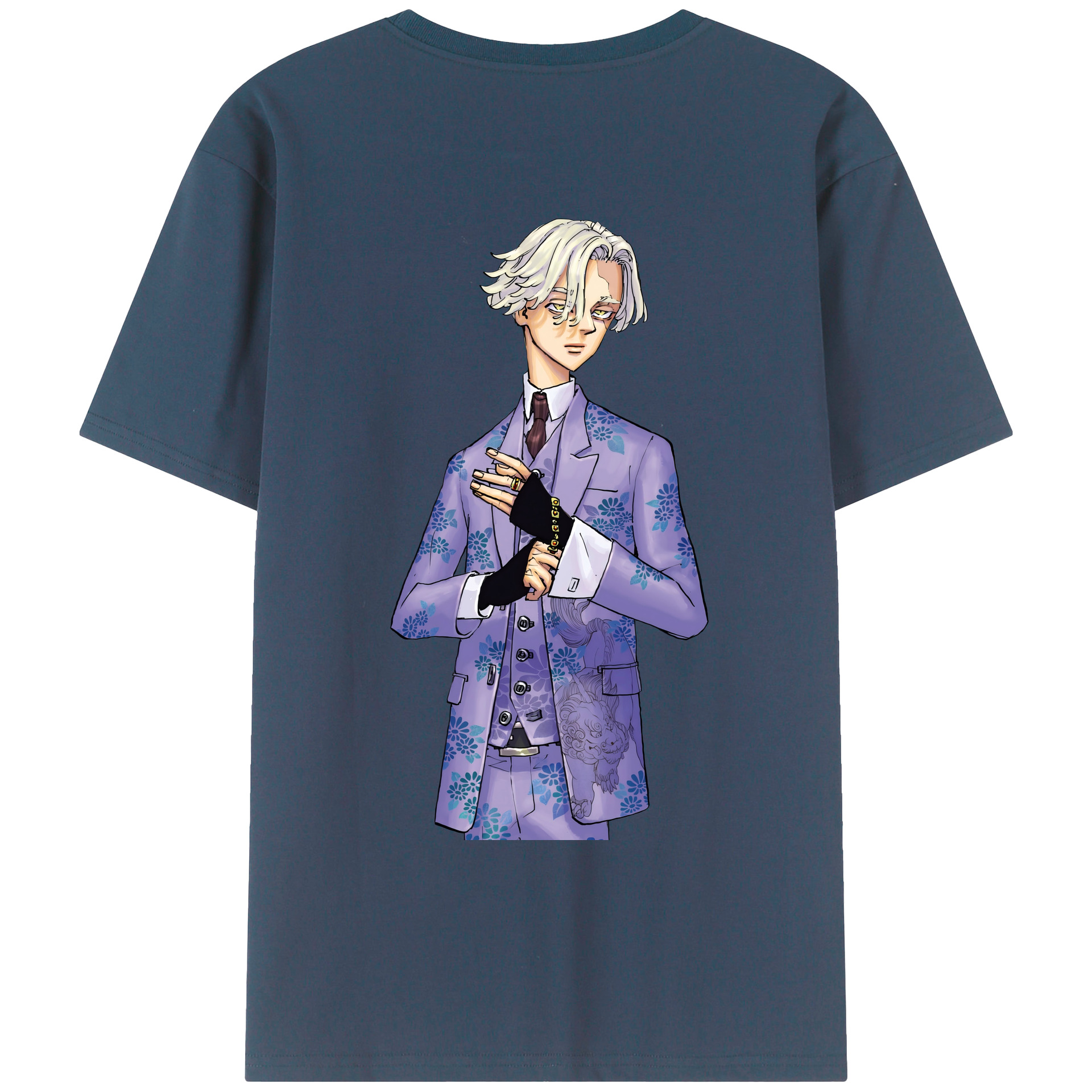 （画像用） 東京リベンジャーズ Tokyo Revengers 綿100％ メンズ半袖Tシャツ（バックプリント） 通気性