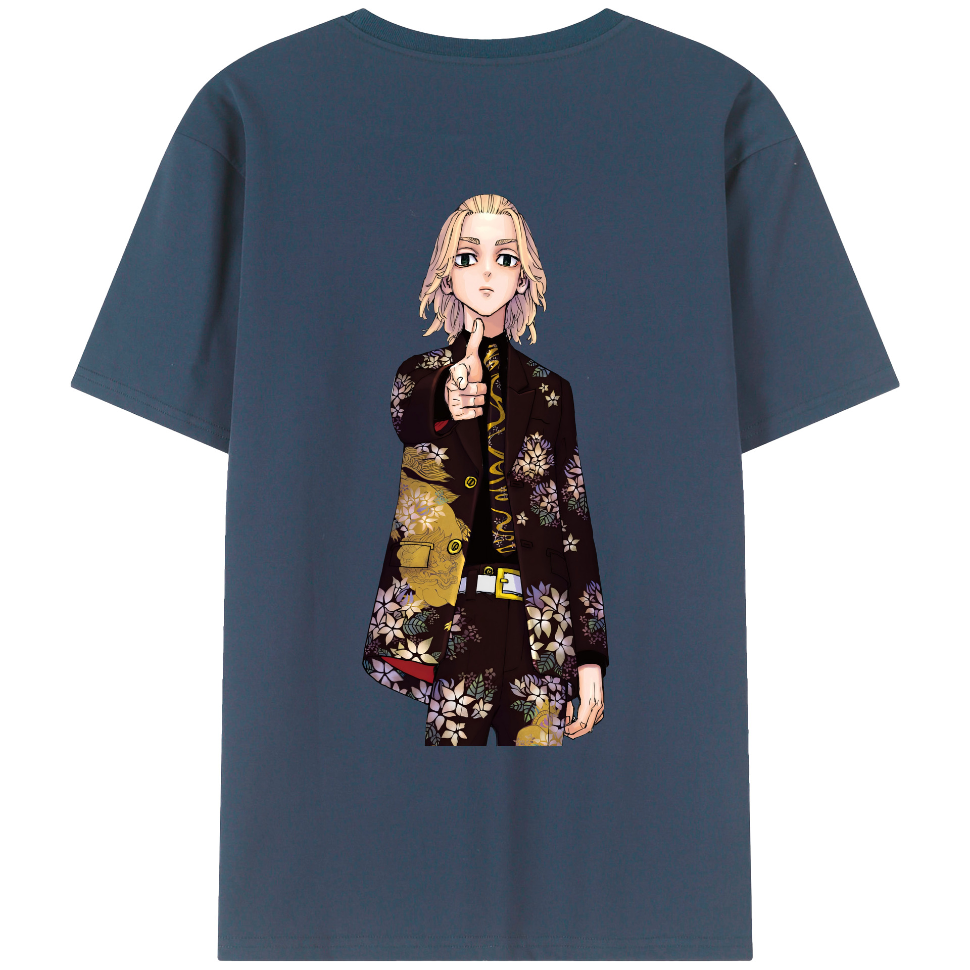 （画像用） 東京リベンジャーズ Tokyo Revengers 綿100％ メンズ半袖Tシャツ（バックプリント） 通気性