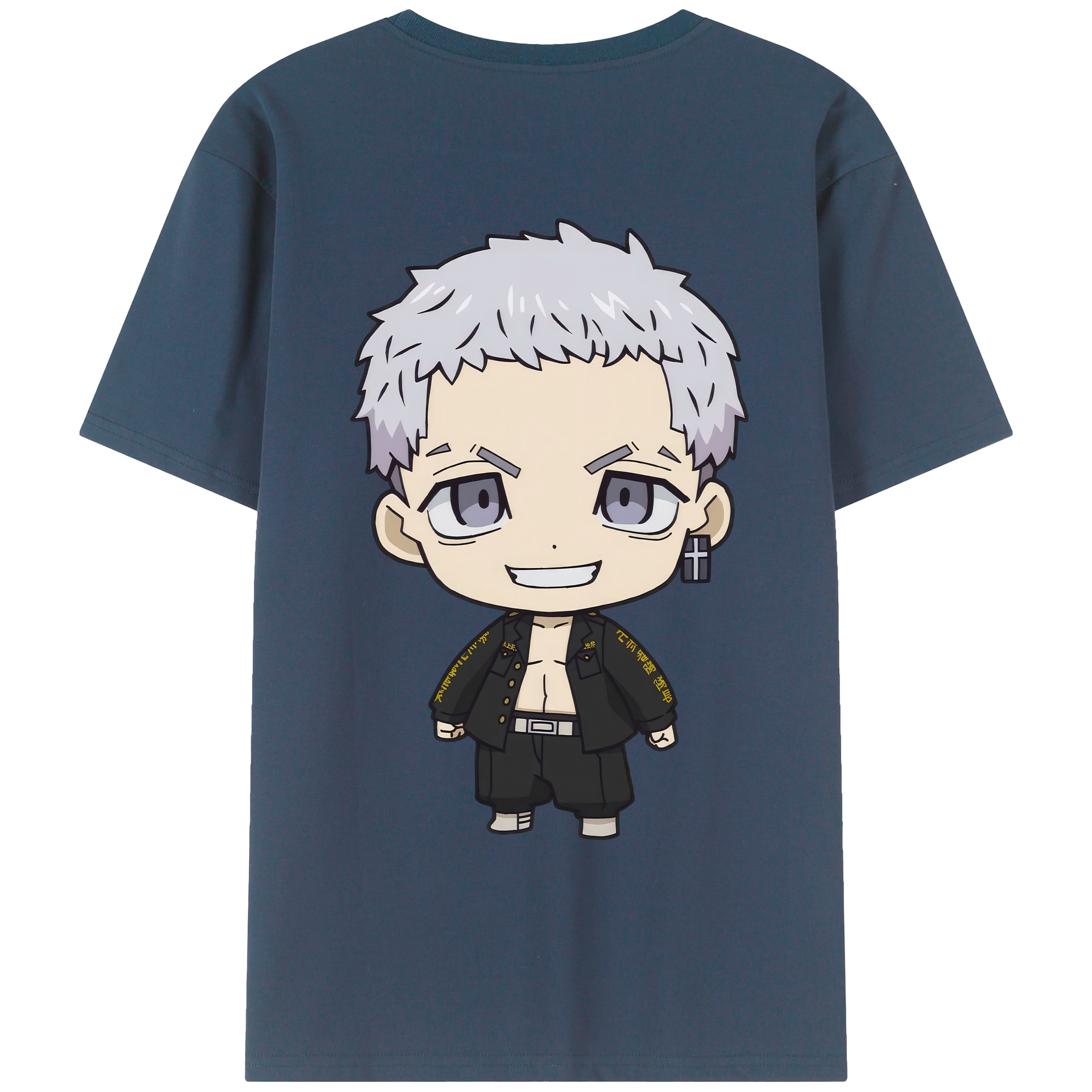 （画像用） 東京リベンジャーズ Tokyo Revengers 綿100％ メンズ半袖Tシャツ（バックプリント） 通気性