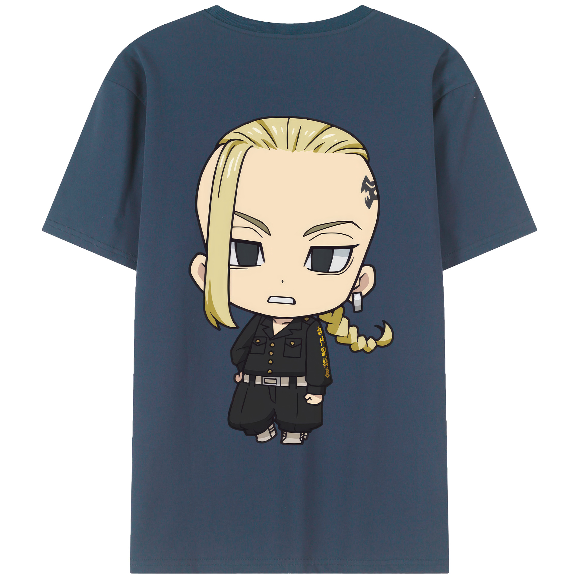 （画像用） 東京リベンジャーズ Tokyo Revengers 綿100％ メンズ半袖Tシャツ（バックプリント） 通気性