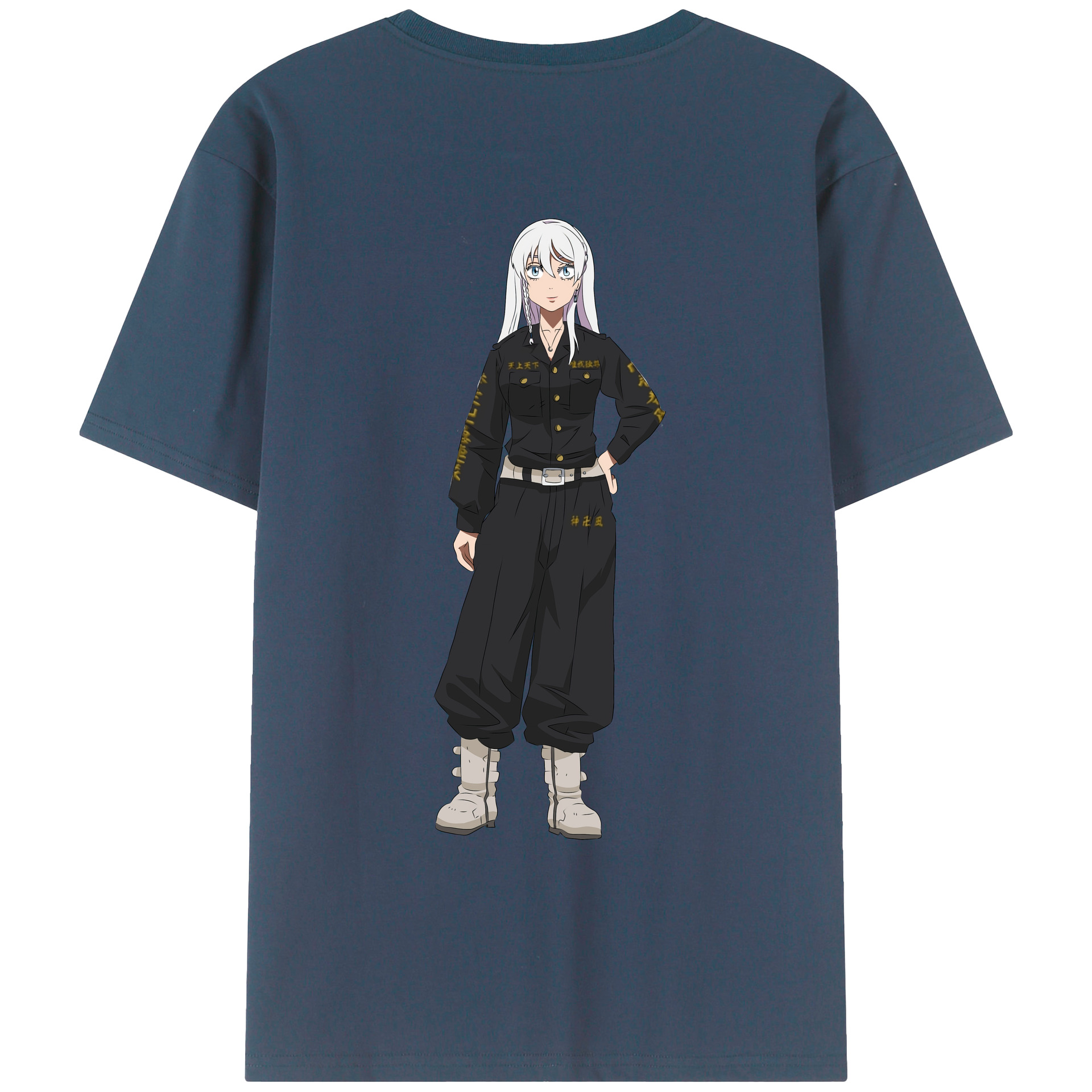 （画像用） 東京リベンジャーズ Tokyo Revengers 綿100％ メンズ半袖Tシャツ（バックプリント） 通気性