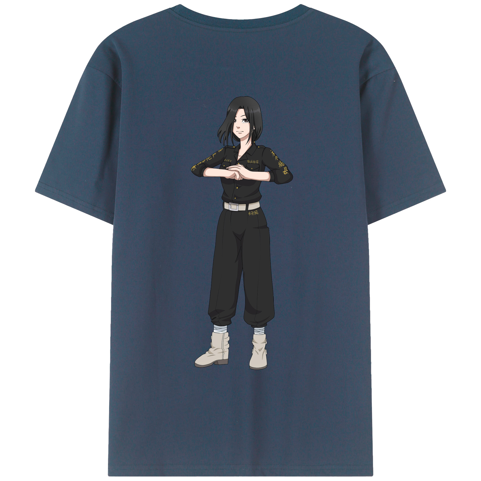 （画像用） 東京リベンジャーズ Tokyo Revengers 綿100％ メンズ半袖Tシャツ（バックプリント） 通気性