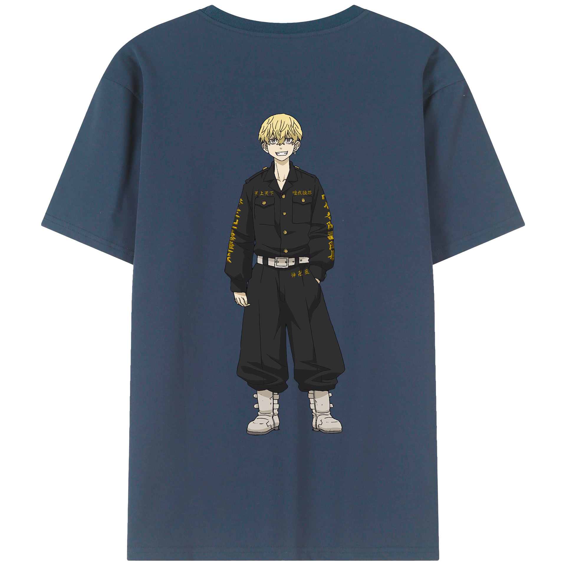 （画像用） 東京リベンジャーズ Tokyo Revengers 綿100％ メンズ半袖Tシャツ（バックプリント） 通気性