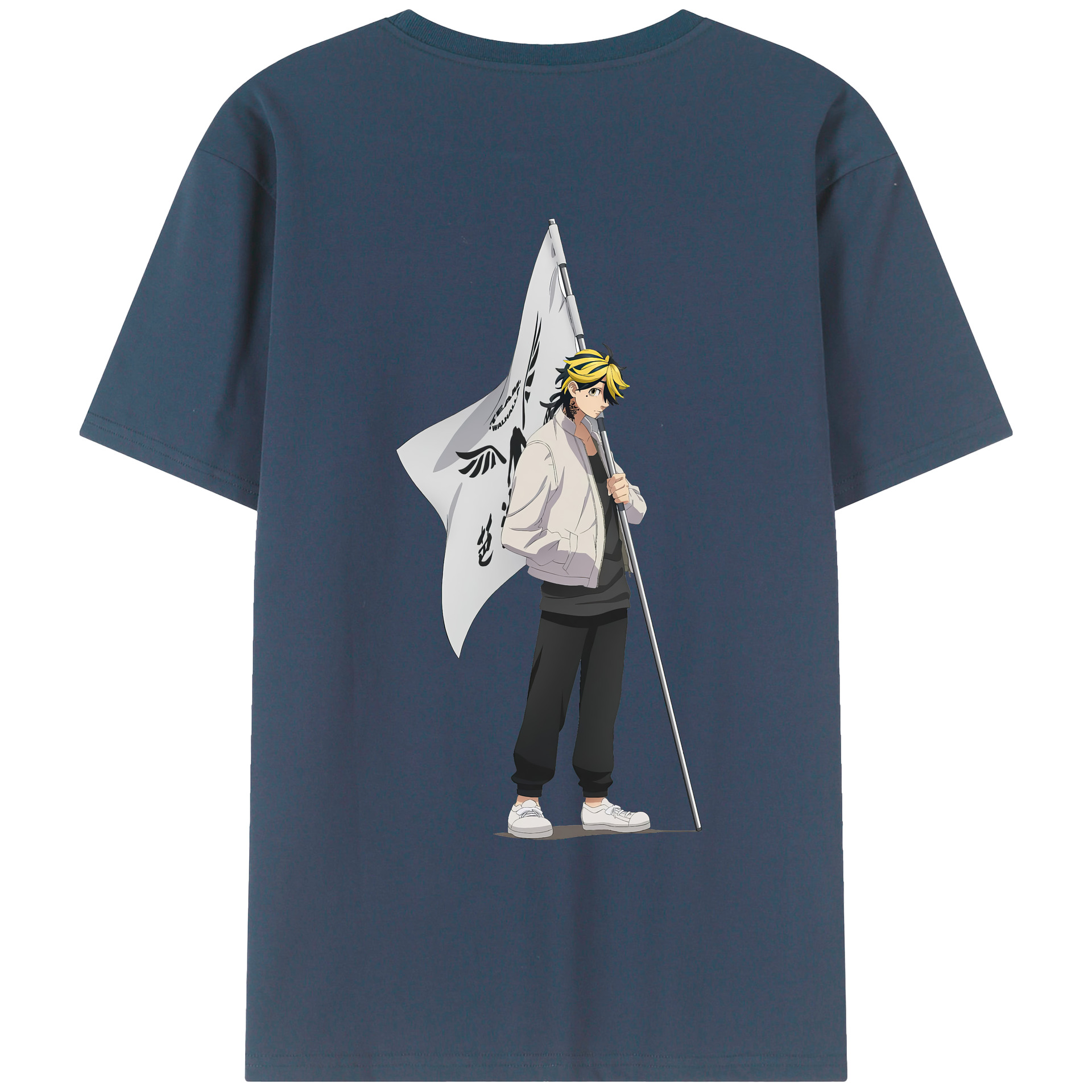 （画像用） 東京リベンジャーズ Tokyo Revengers 綿100％ メンズ半袖Tシャツ（バックプリント） 通気性