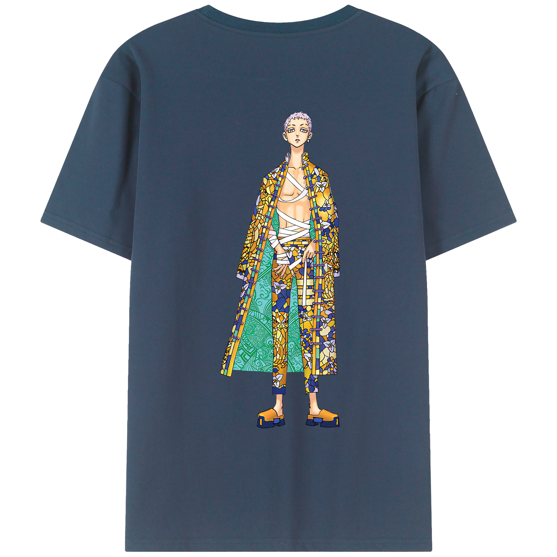 （画像用） 東京リベンジャーズ Tokyo Revengers 綿100％ メンズ半袖Tシャツ（バックプリント） 通気性