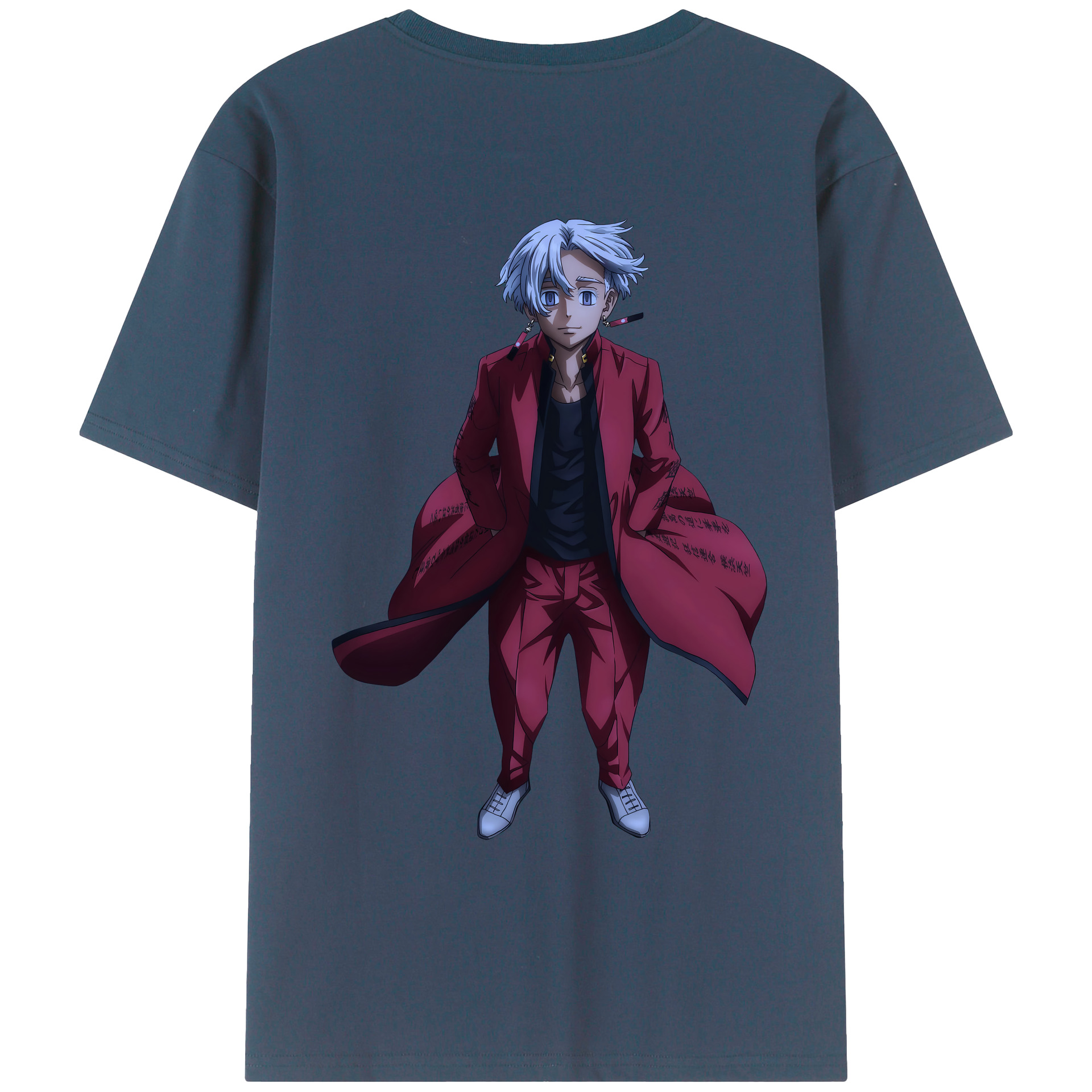 （画像用） 東京リベンジャーズ Tokyo Revengers 綿100％ メンズ半袖Tシャツ（バックプリント） 通気性