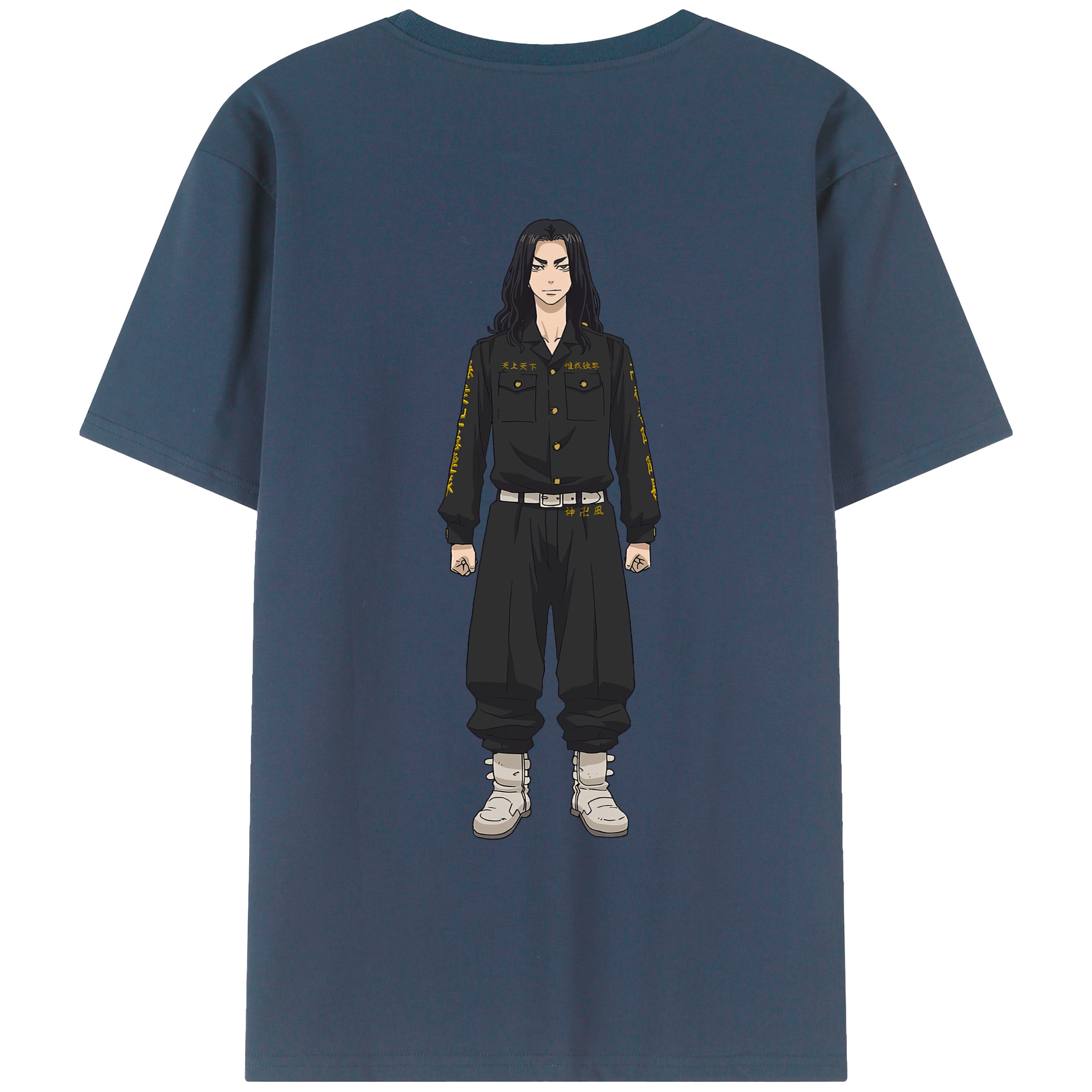 （画像用） 東京リベンジャーズ Tokyo Revengers 綿100％ メンズ半袖Tシャツ（バックプリント） 通気性