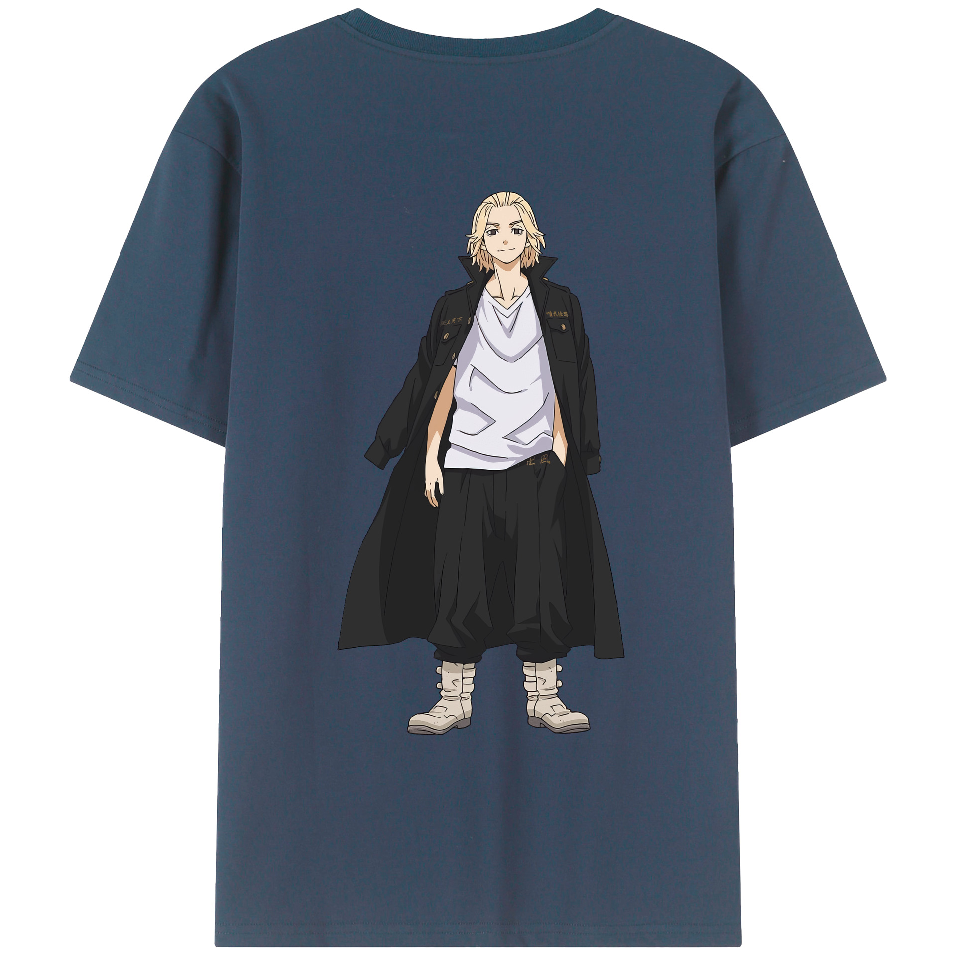 （画像用） 東京リベンジャーズ Tokyo Revengers 綿100％ メンズ半袖Tシャツ（バックプリント） 通気性