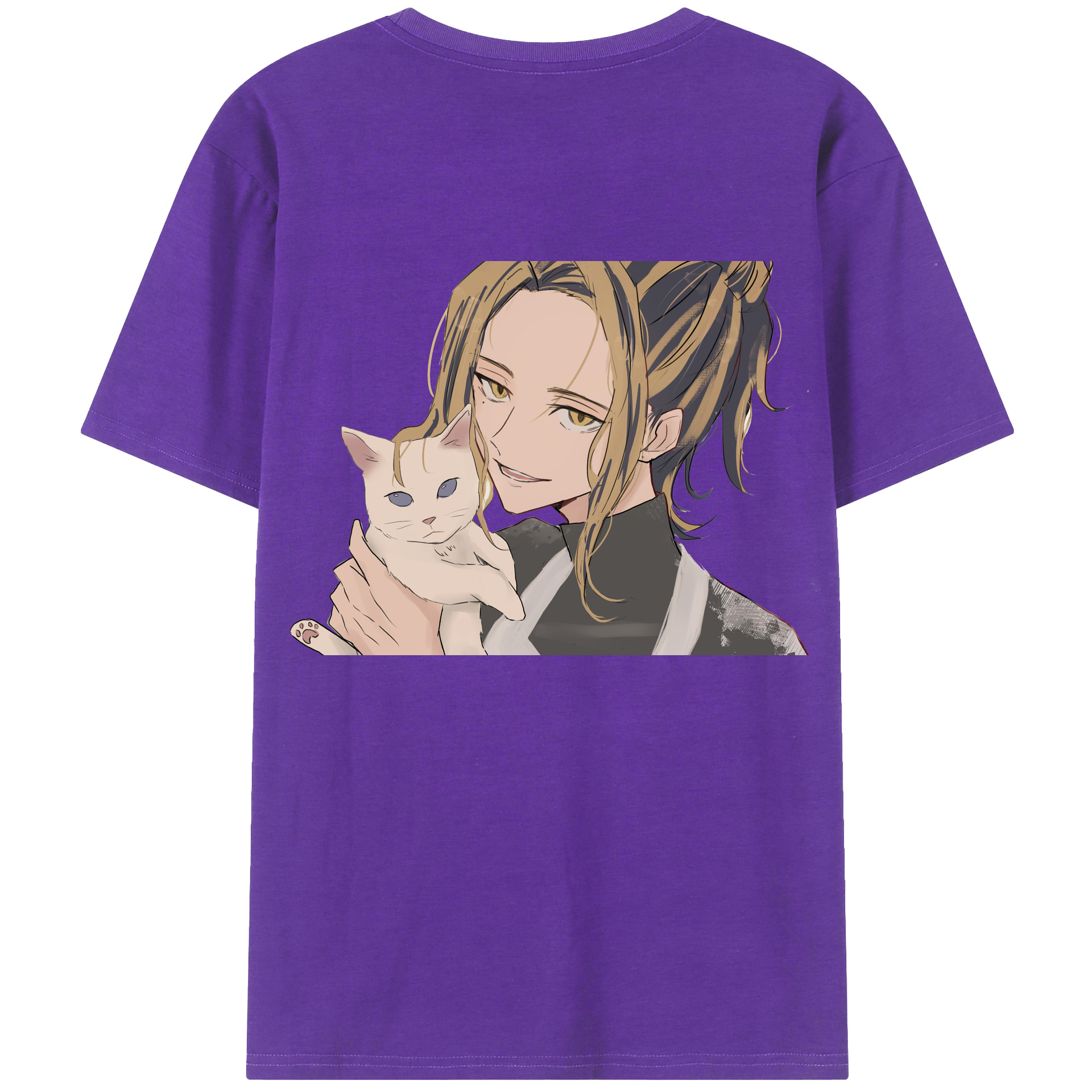 （画像用） 東京リベンジャーズ Tokyo Revengers 綿100％ メンズ半袖Tシャツ（バックプリント） 通気性