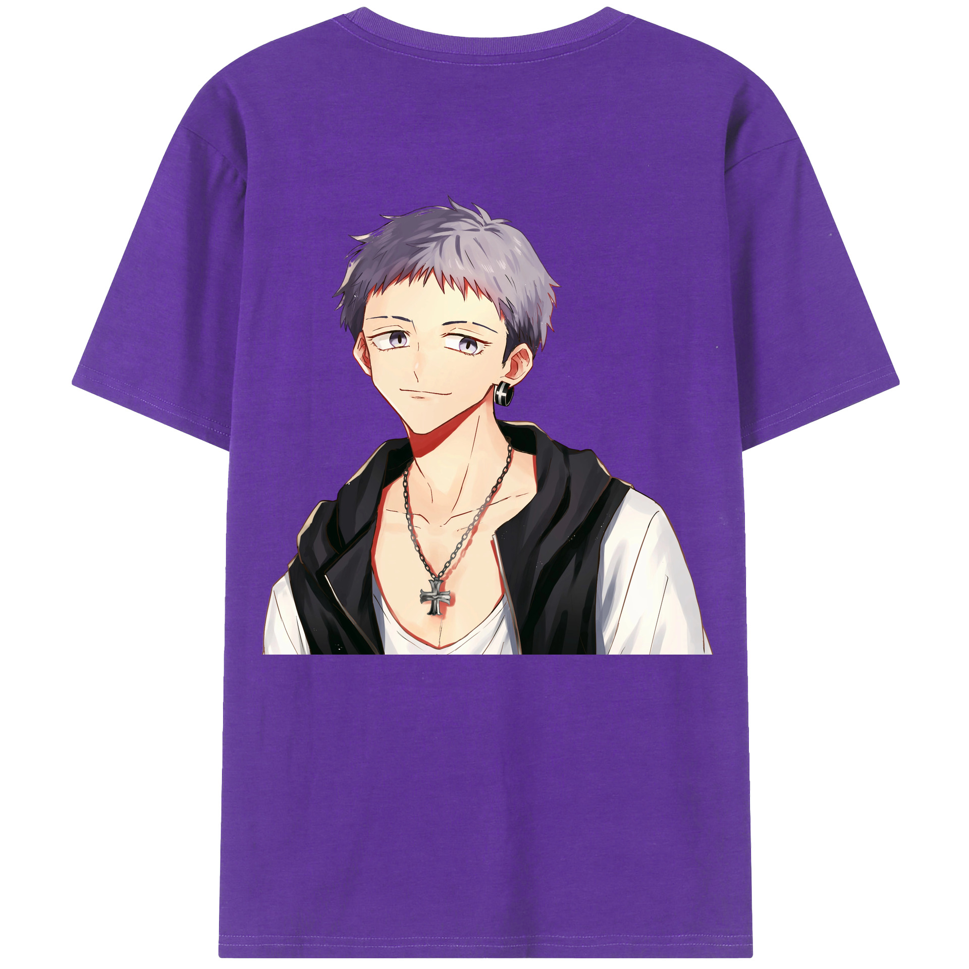 （画像用） 東京リベンジャーズ Tokyo Revengers 綿100％ メンズ半袖Tシャツ（バックプリント） 通気性