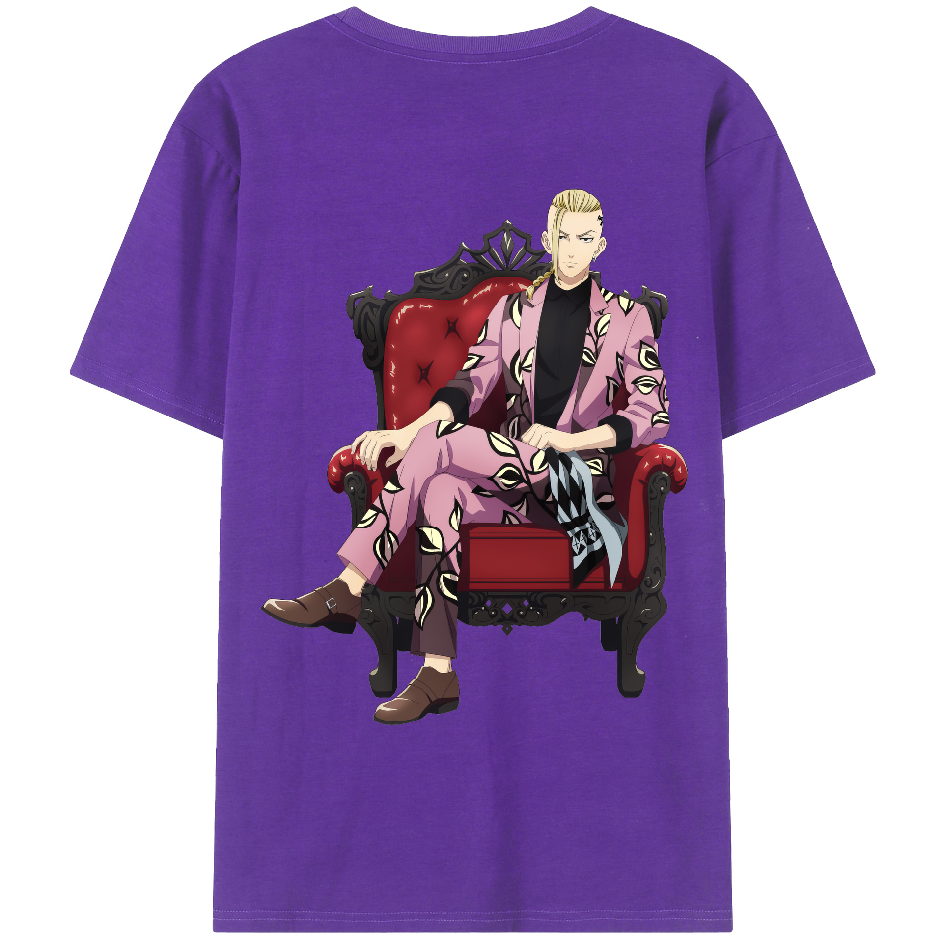 （画像用） 東京リベンジャーズ Tokyo Revengers 綿100％ メンズ半袖Tシャツ（バックプリント） 通気性