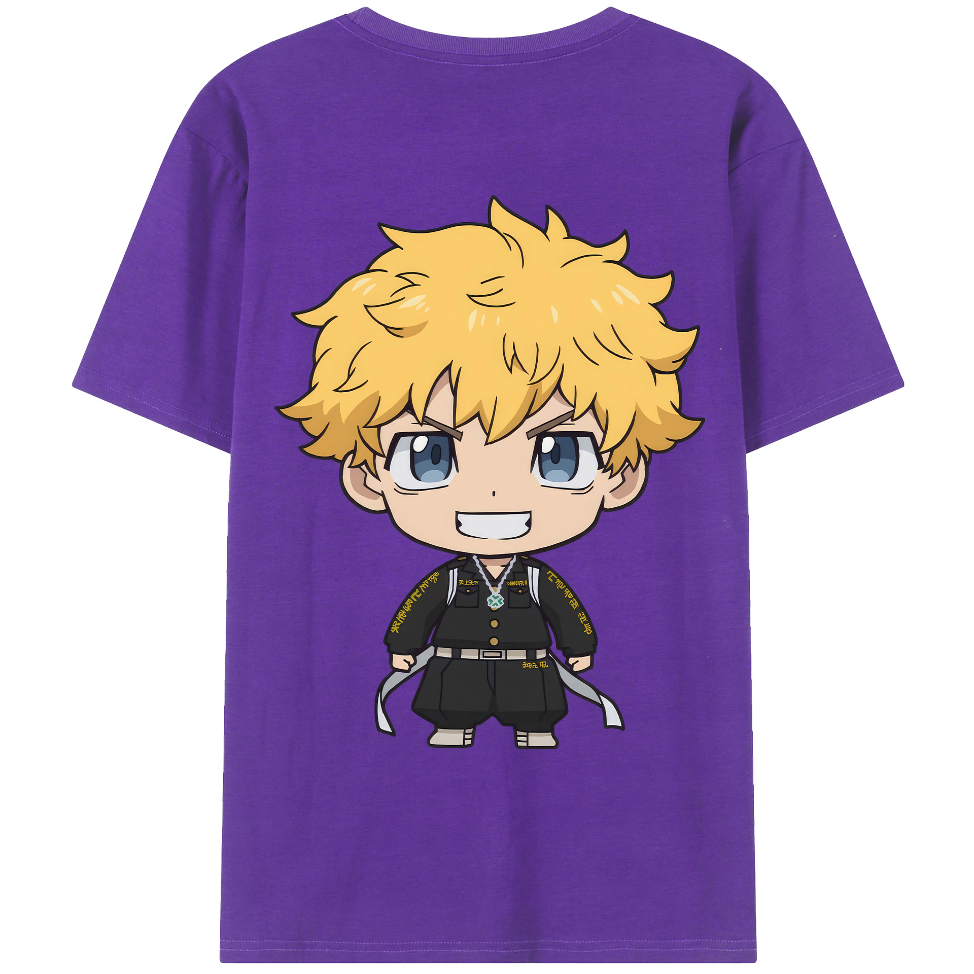 （画像用） 東京リベンジャーズ Tokyo Revengers 綿100％ メンズ半袖Tシャツ（バックプリント） 通気性