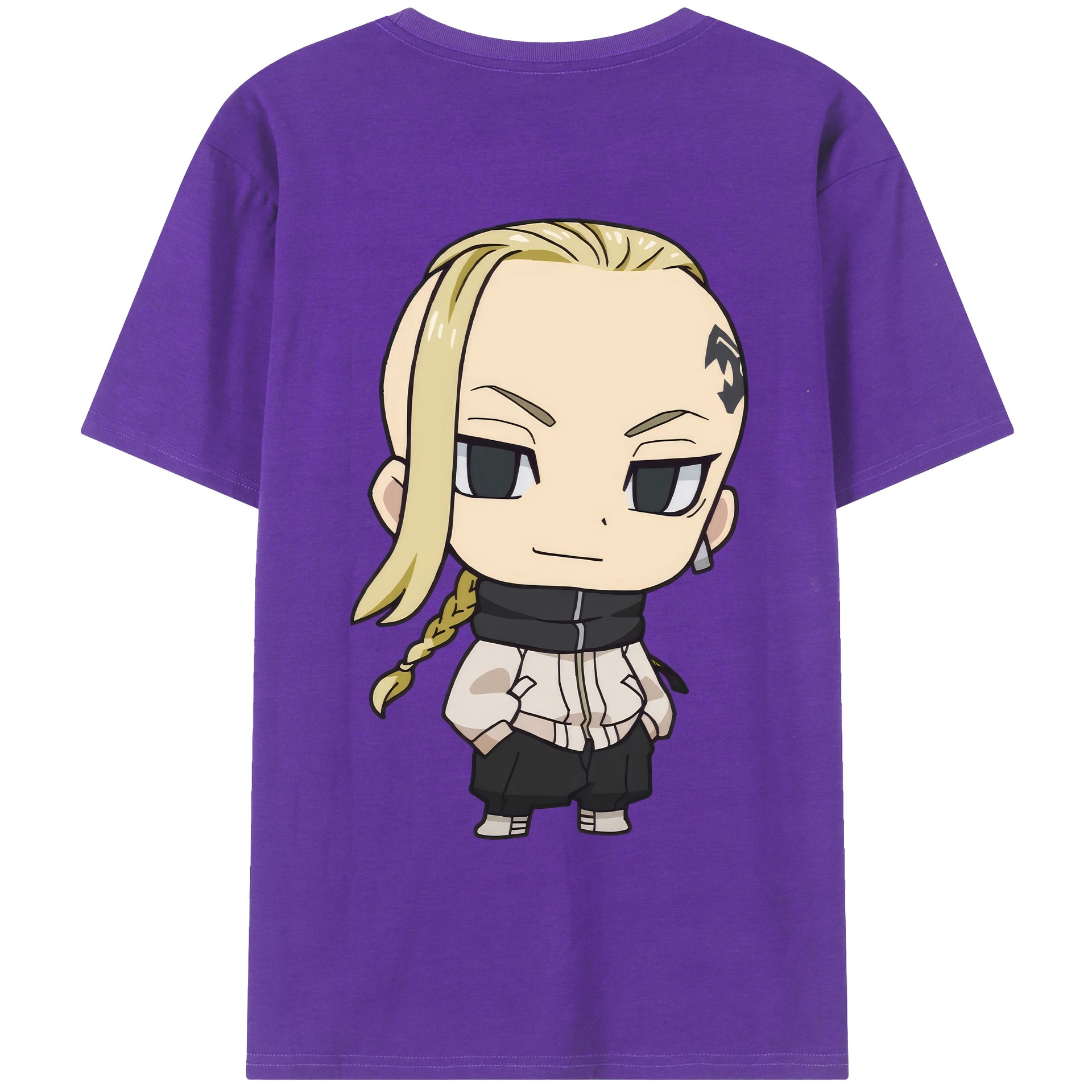 （画像用） 東京リベンジャーズ Tokyo Revengers 綿100％ メンズ半袖Tシャツ（バックプリント） 通気性