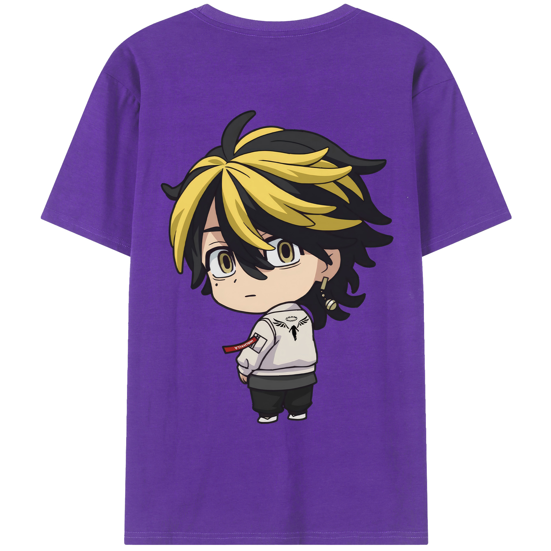 （画像用） 東京リベンジャーズ Tokyo Revengers 綿100％ メンズ半袖Tシャツ（バックプリント） 通気性