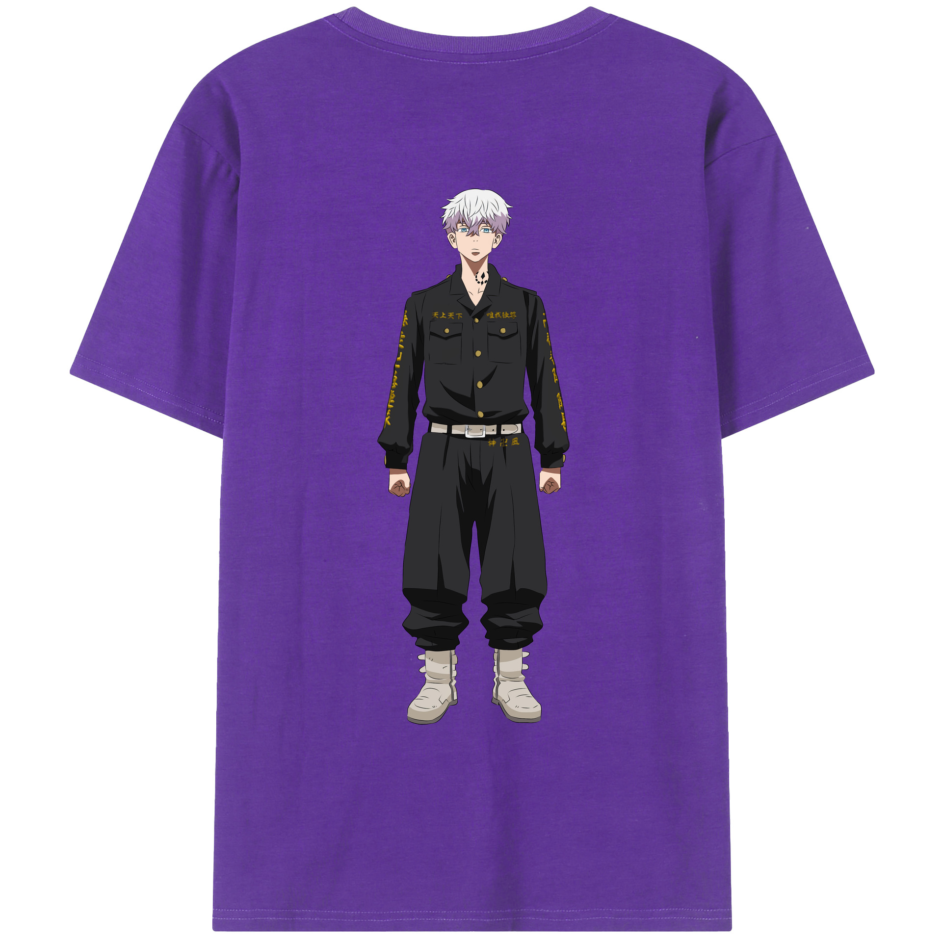 （画像用） 東京リベンジャーズ Tokyo Revengers 綿100％ メンズ半袖Tシャツ（バックプリント） 通気性