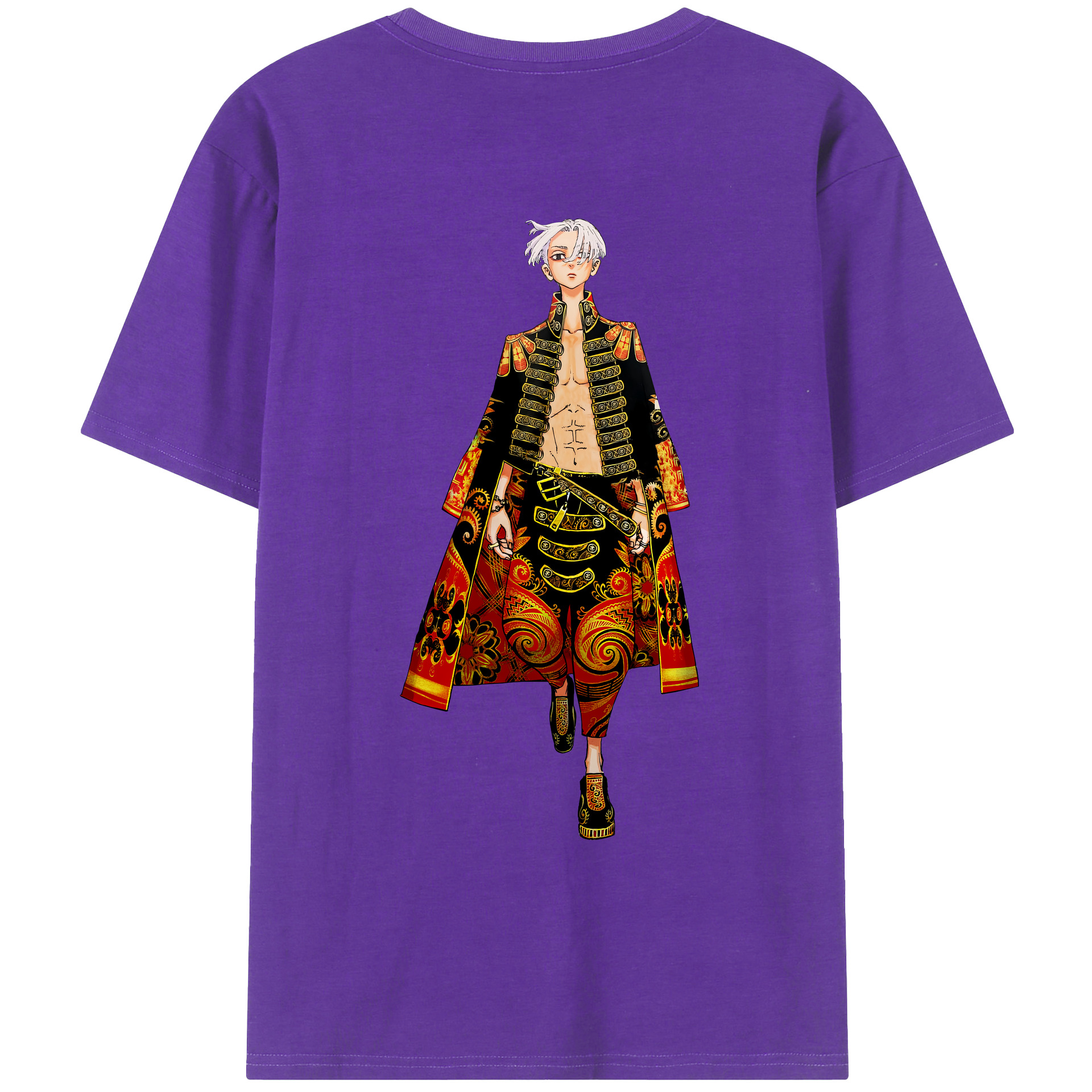 （画像用） 東京リベンジャーズ Tokyo Revengers 綿100％ メンズ半袖Tシャツ（バックプリント） 通気性