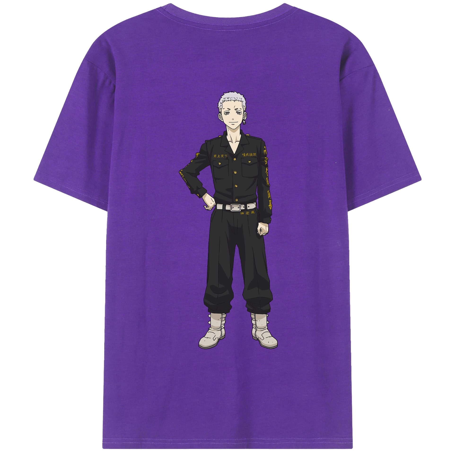 （画像用） 東京リベンジャーズ Tokyo Revengers 綿100％ メンズ半袖Tシャツ（バックプリント） 通気性