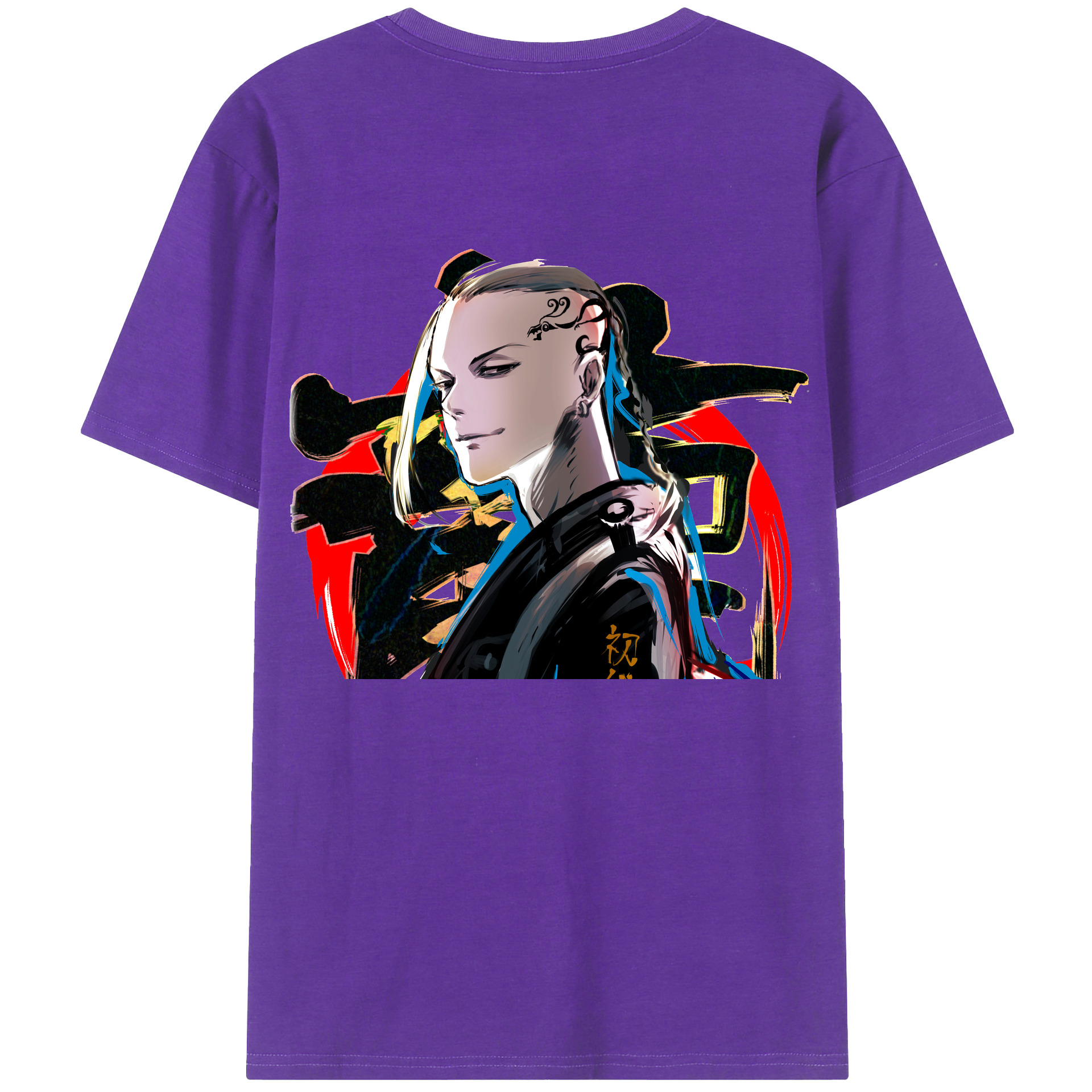 （画像用） 東京リベンジャーズ Tokyo Revengers 綿100％ メンズ半袖Tシャツ（バックプリント） 通気性