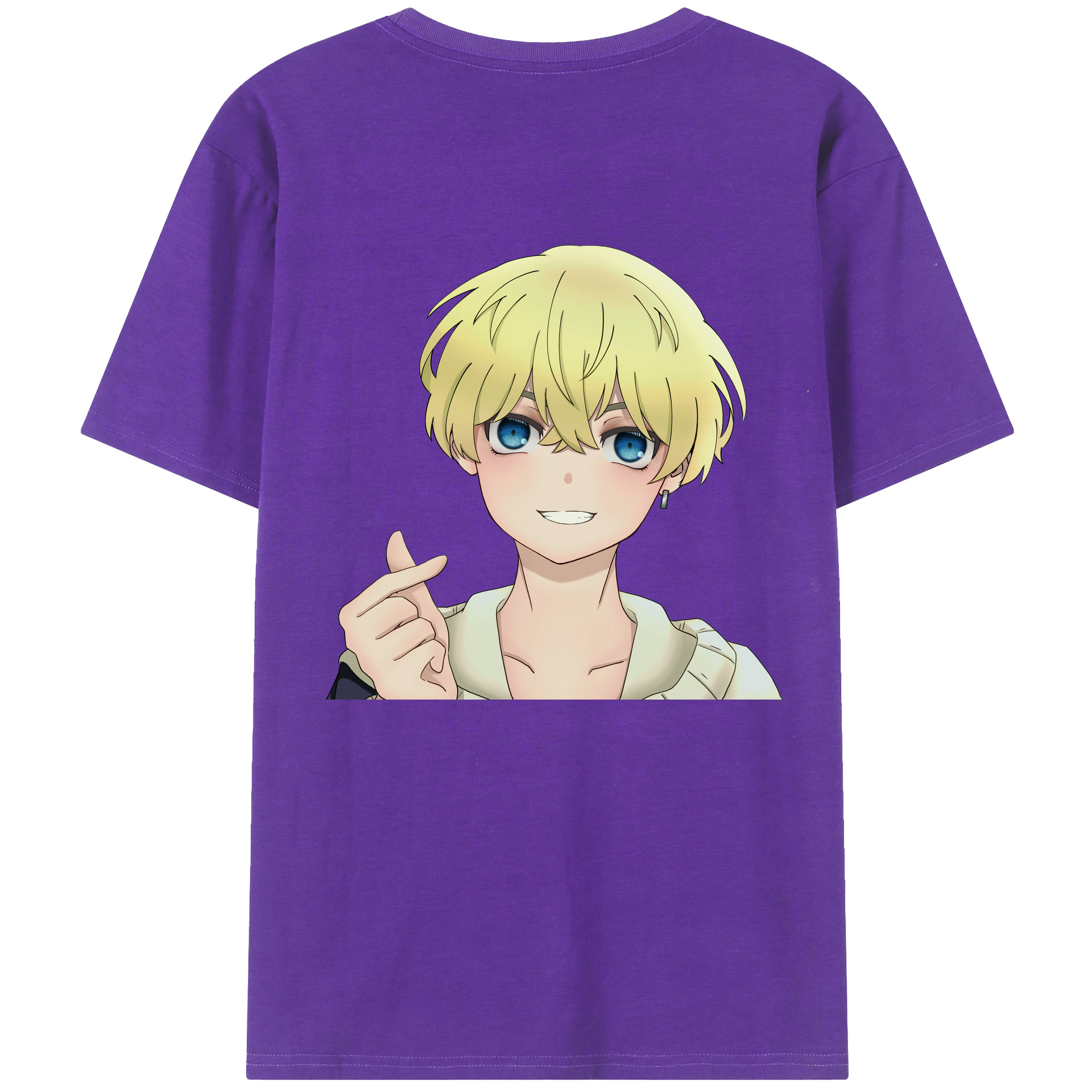 （画像用） 東京リベンジャーズ Tokyo Revengers 綿100％ メンズ半袖Tシャツ（バックプリント） 通気性
