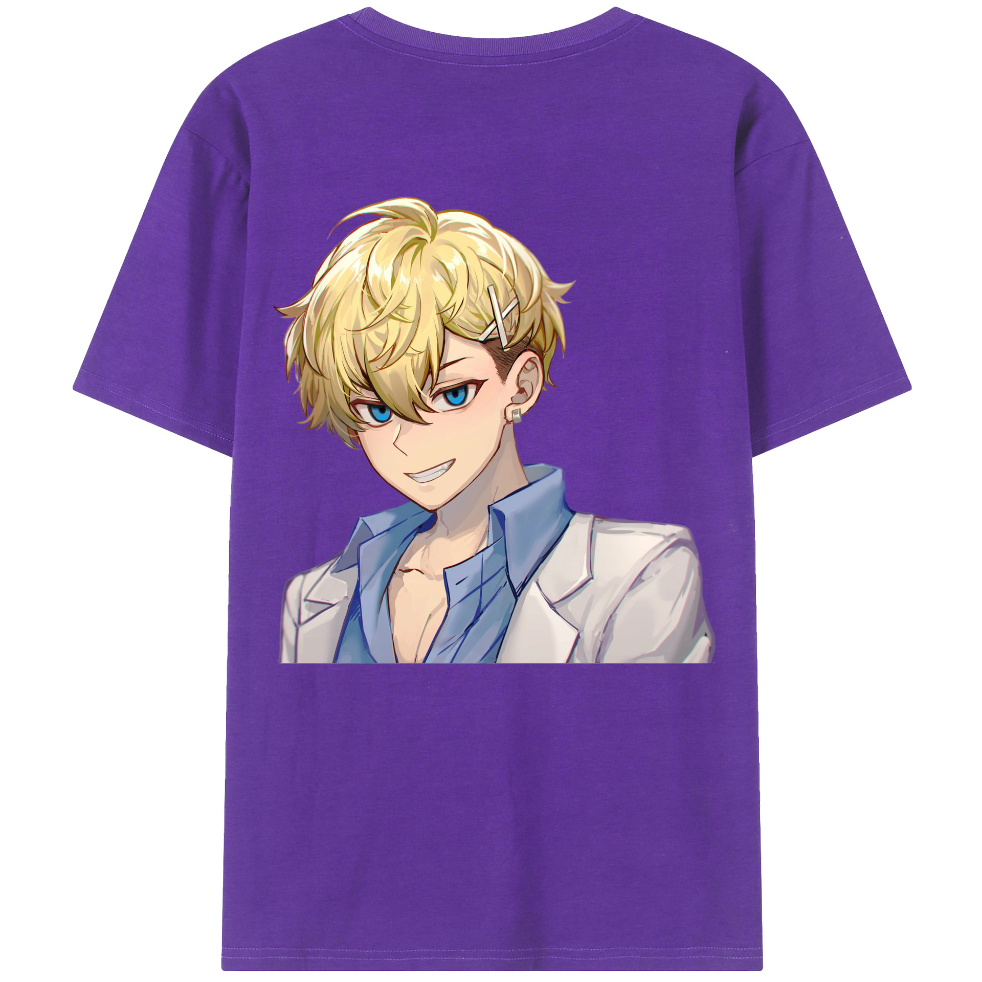 （画像用） 東京リベンジャーズ Tokyo Revengers 綿100％ メンズ半袖Tシャツ（バックプリント） 通気性