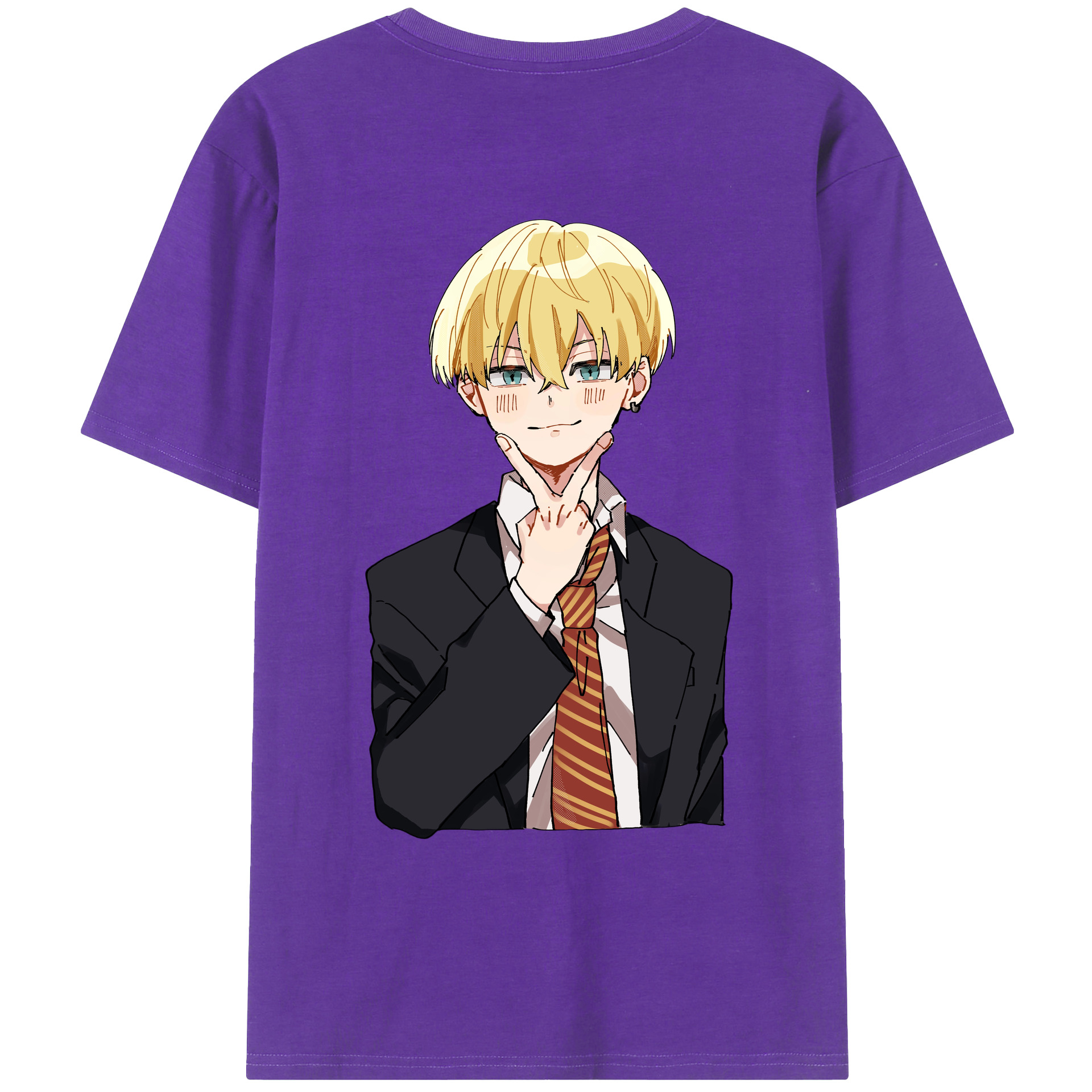 （画像用） 東京リベンジャーズ Tokyo Revengers 綿100％ メンズ半袖Tシャツ（バックプリント） 通気性