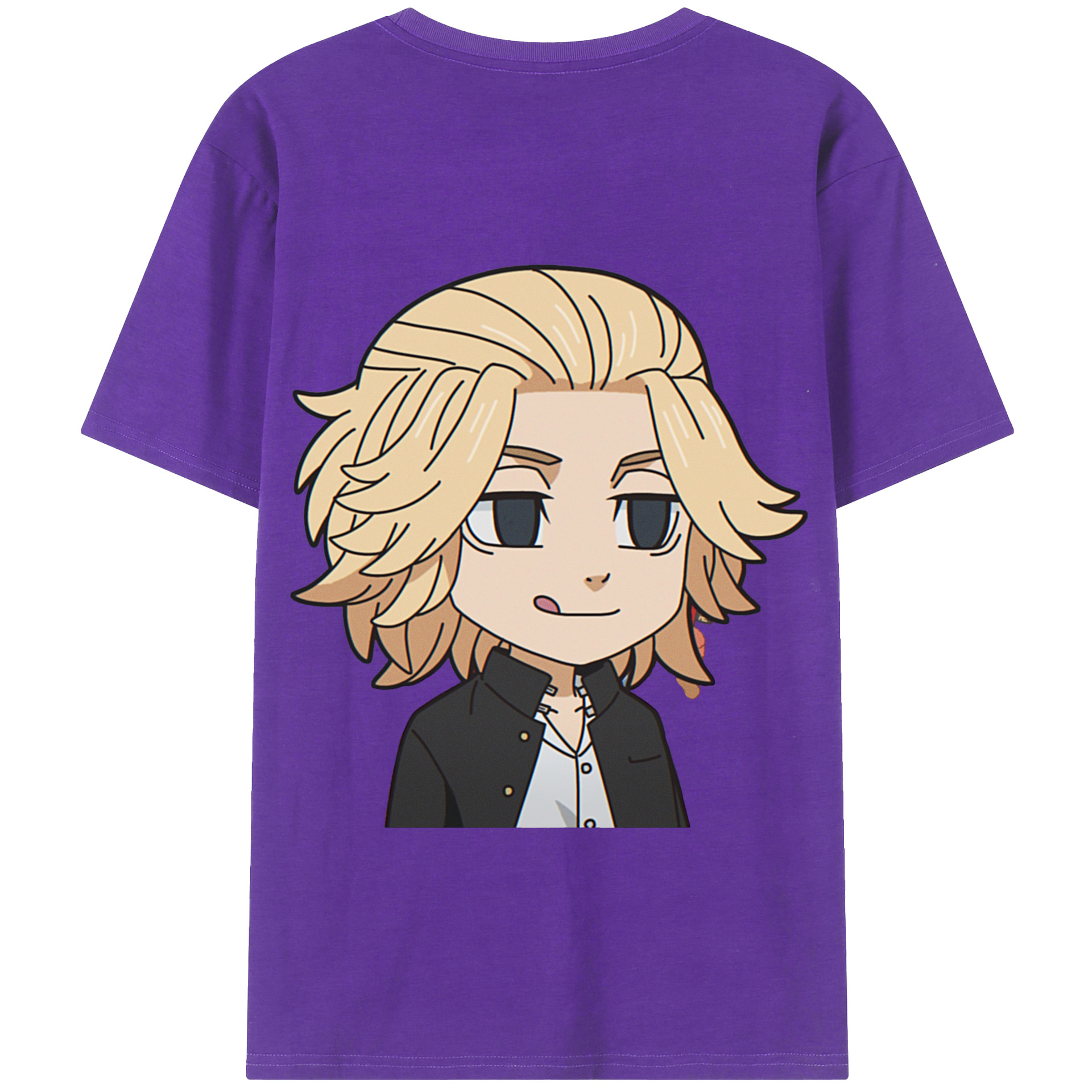 （画像用） 東京リベンジャーズ Tokyo Revengers 綿100％ メンズ半袖Tシャツ（バックプリント） 通気性