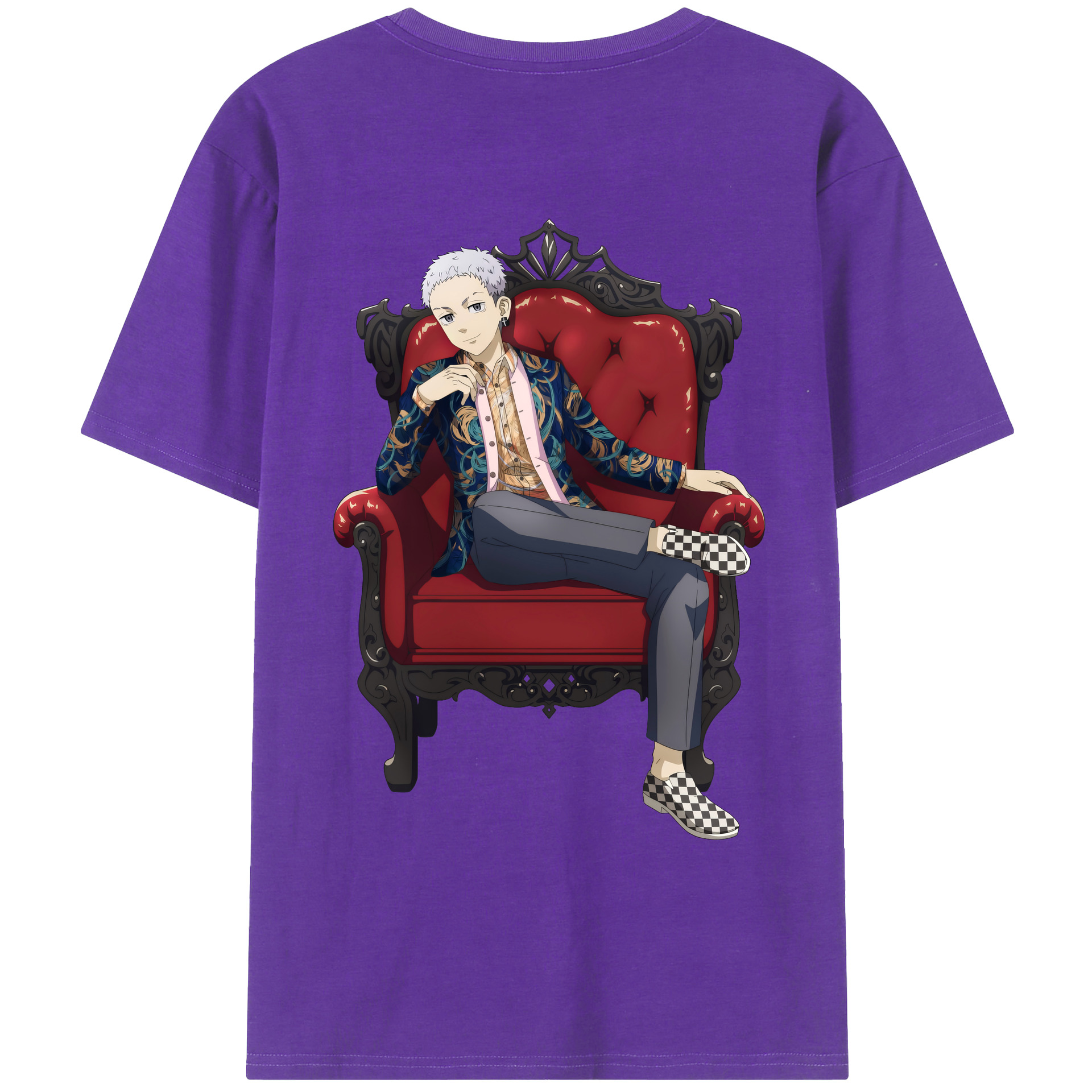 （画像用） 東京リベンジャーズ Tokyo Revengers 綿100％ メンズ半袖Tシャツ（バックプリント） 通気性