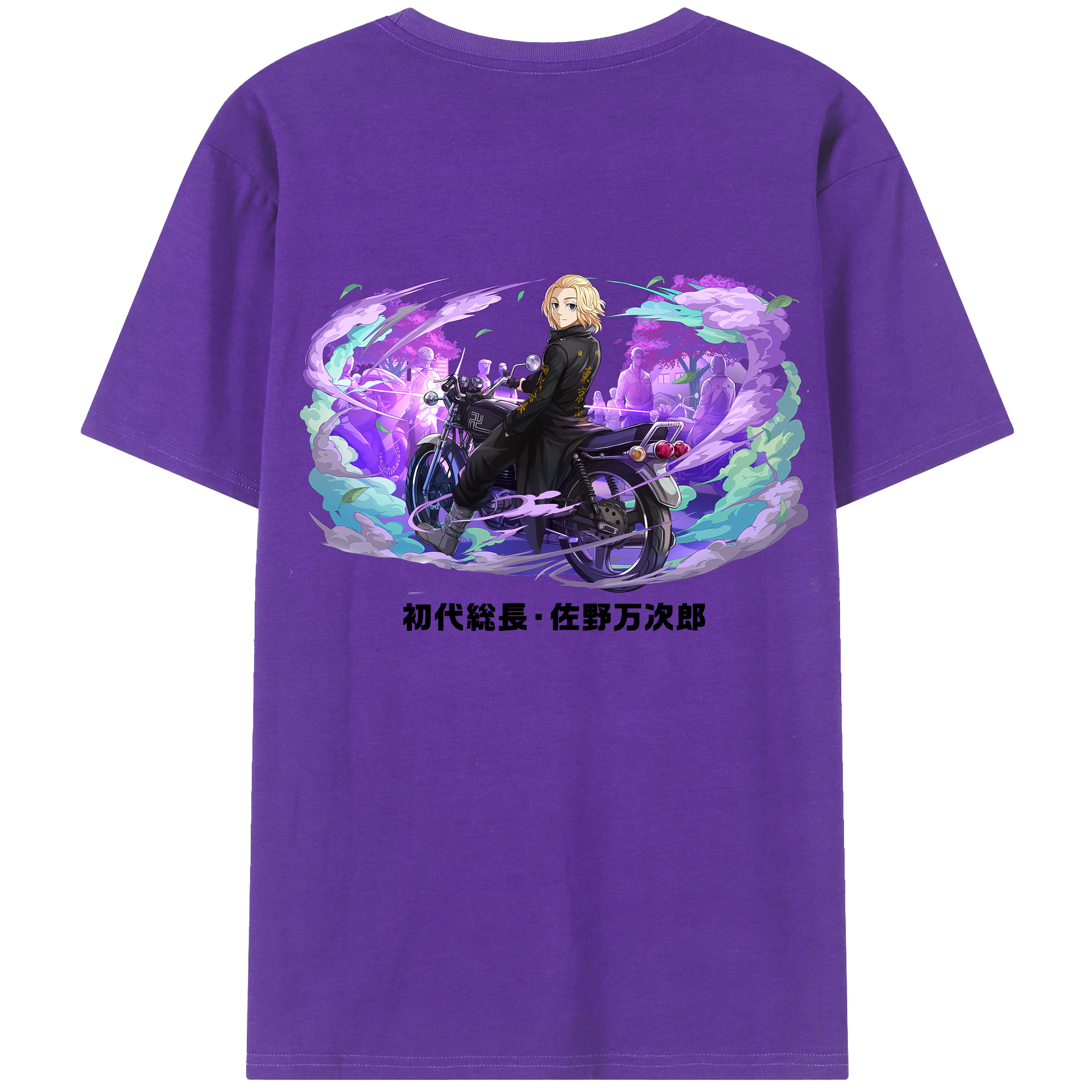 （画像用） 東京リベンジャーズ Tokyo Revengers 綿100％ メンズ半袖Tシャツ（バックプリント） 通気性
