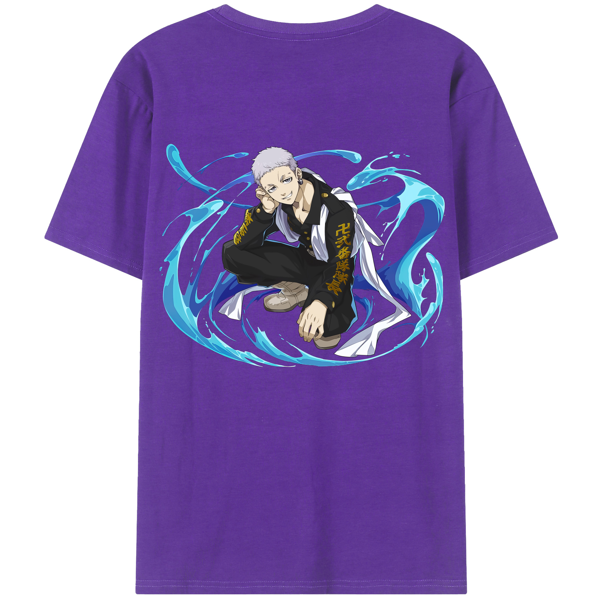 （画像用） 東京リベンジャーズ Tokyo Revengers 綿100％ メンズ半袖Tシャツ（バックプリント） 通気性