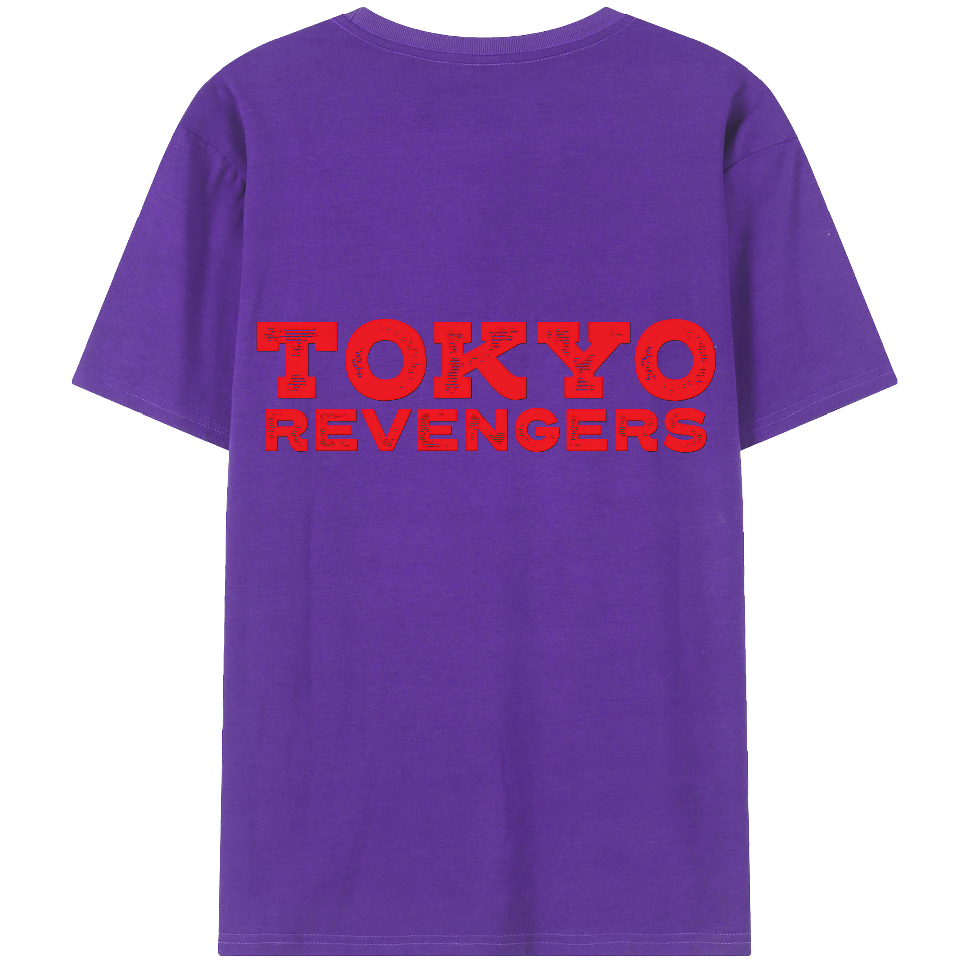 （画像用） 東京リベンジャーズ Tokyo Revengers 綿100％ メンズ半袖Tシャツ（バックプリント） 通気性